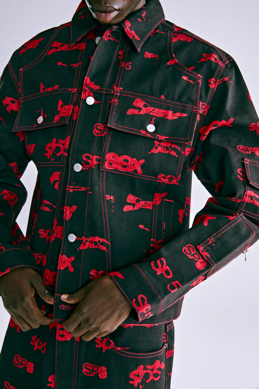 5EX AOP DENIM TRUCKER JACKET - Image 10