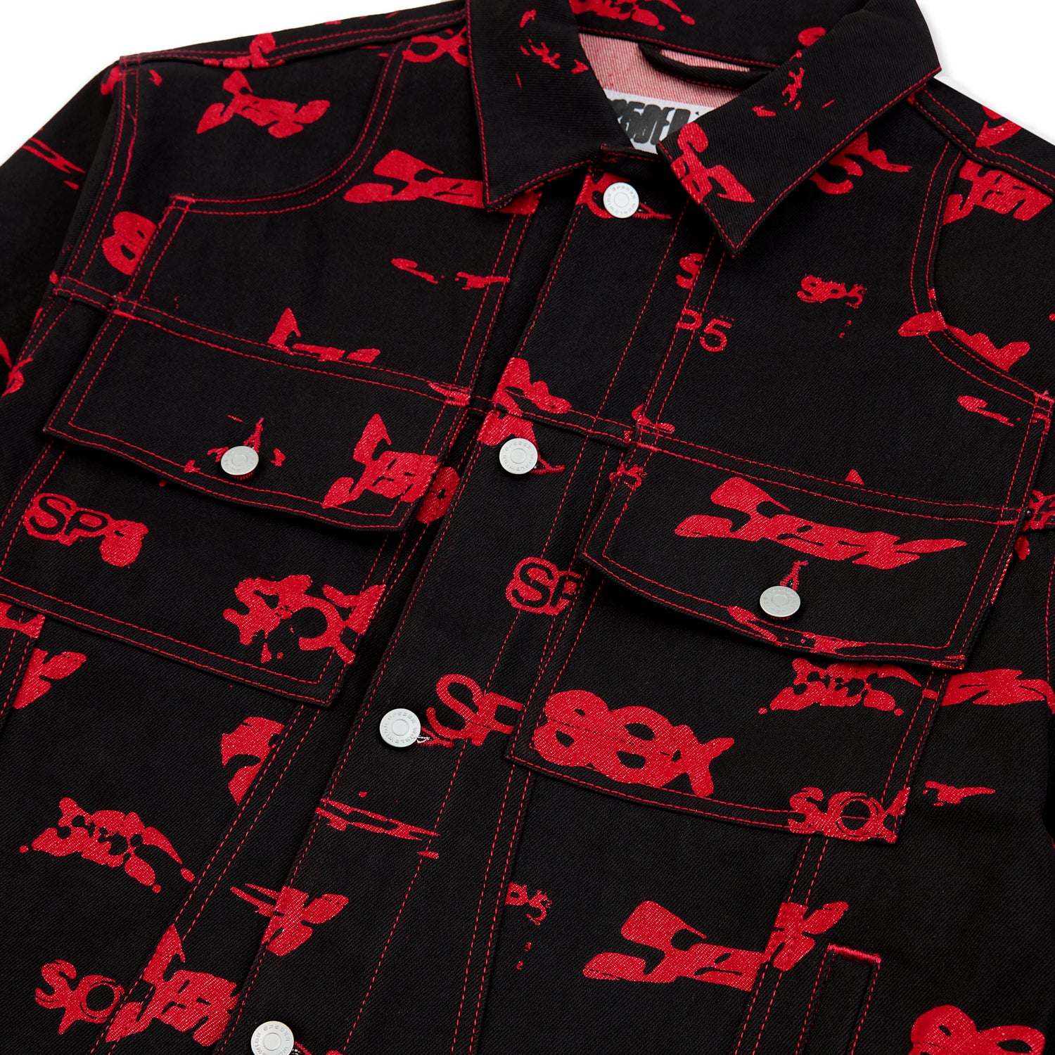 5EX AOP DENIM TRUCKER JACKET - Image 4