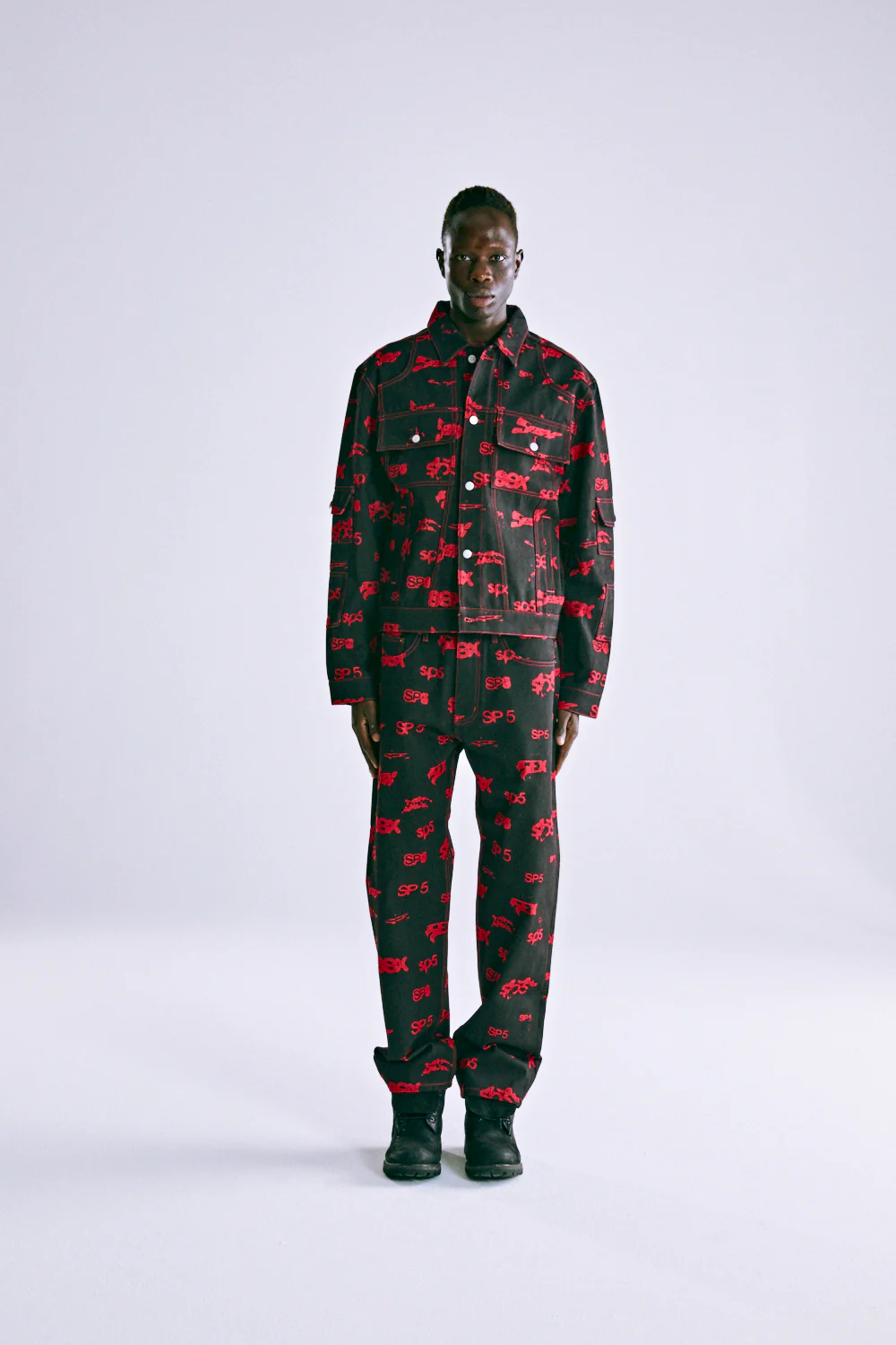 5EX AOP DENIM TRUCKER JACKET - Image 5