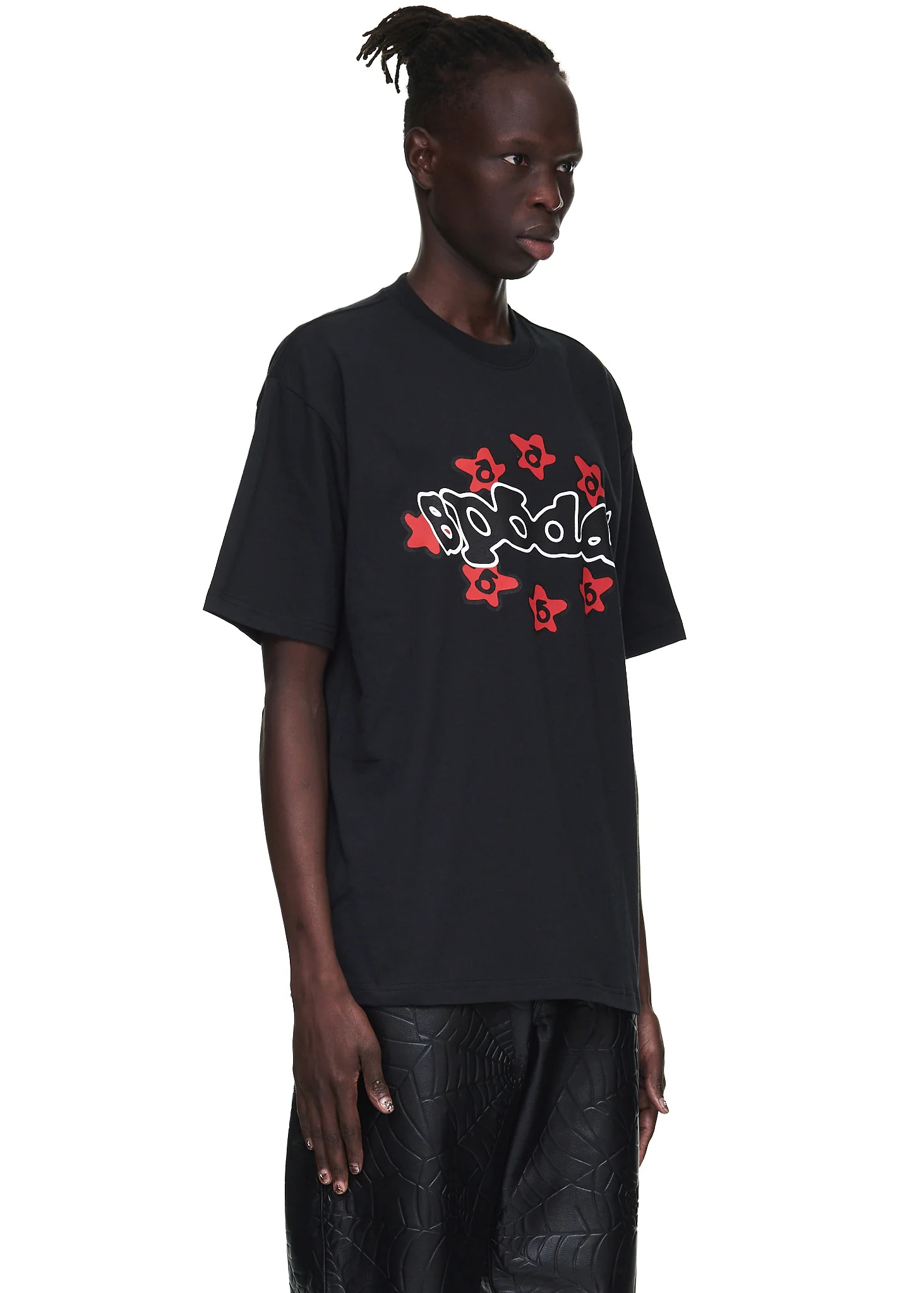 BLACK WARPED SP5DER TEE - Image 4