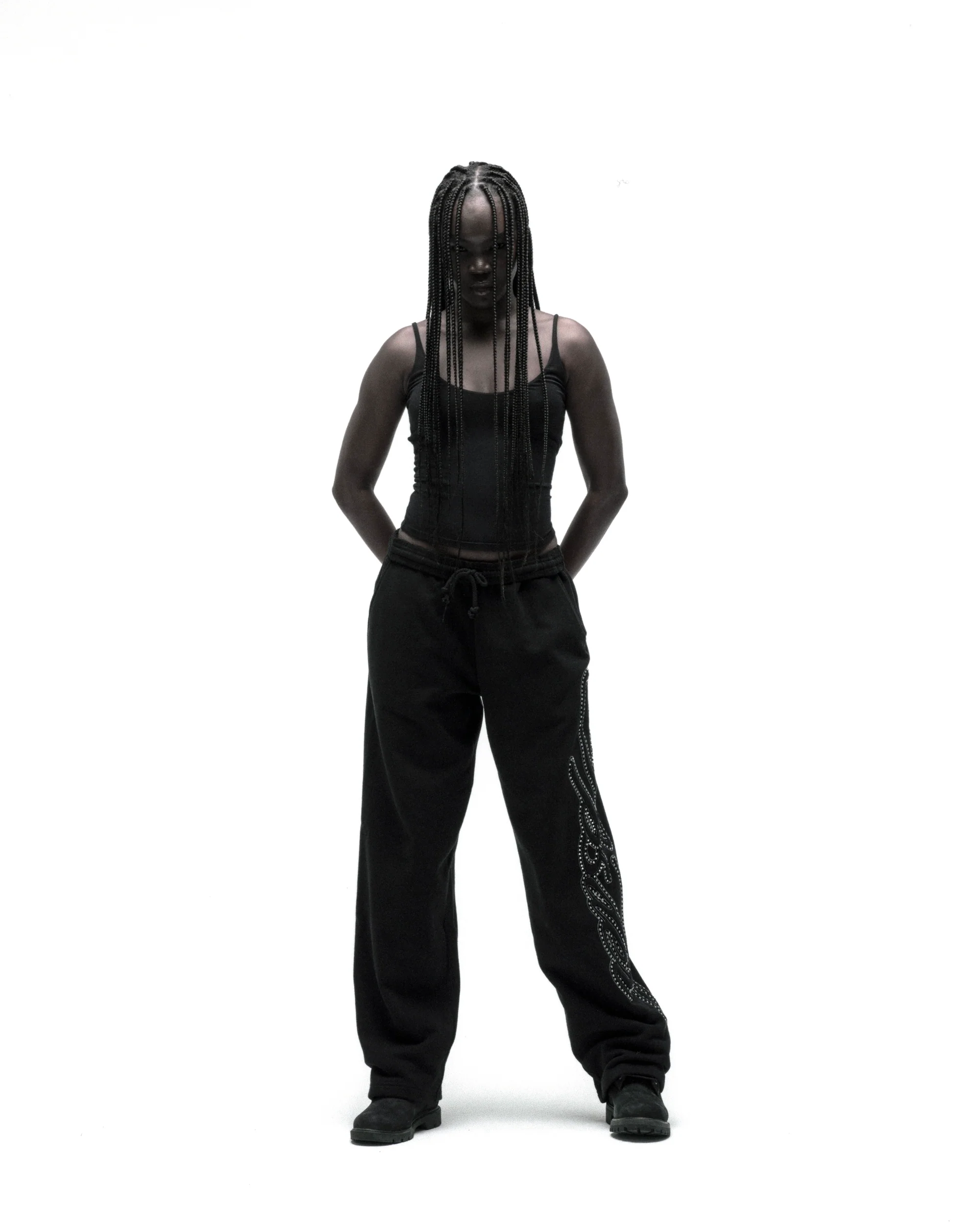 RHINESTONE SCRIPT WIDE LEG SWEATPANT - Image 7