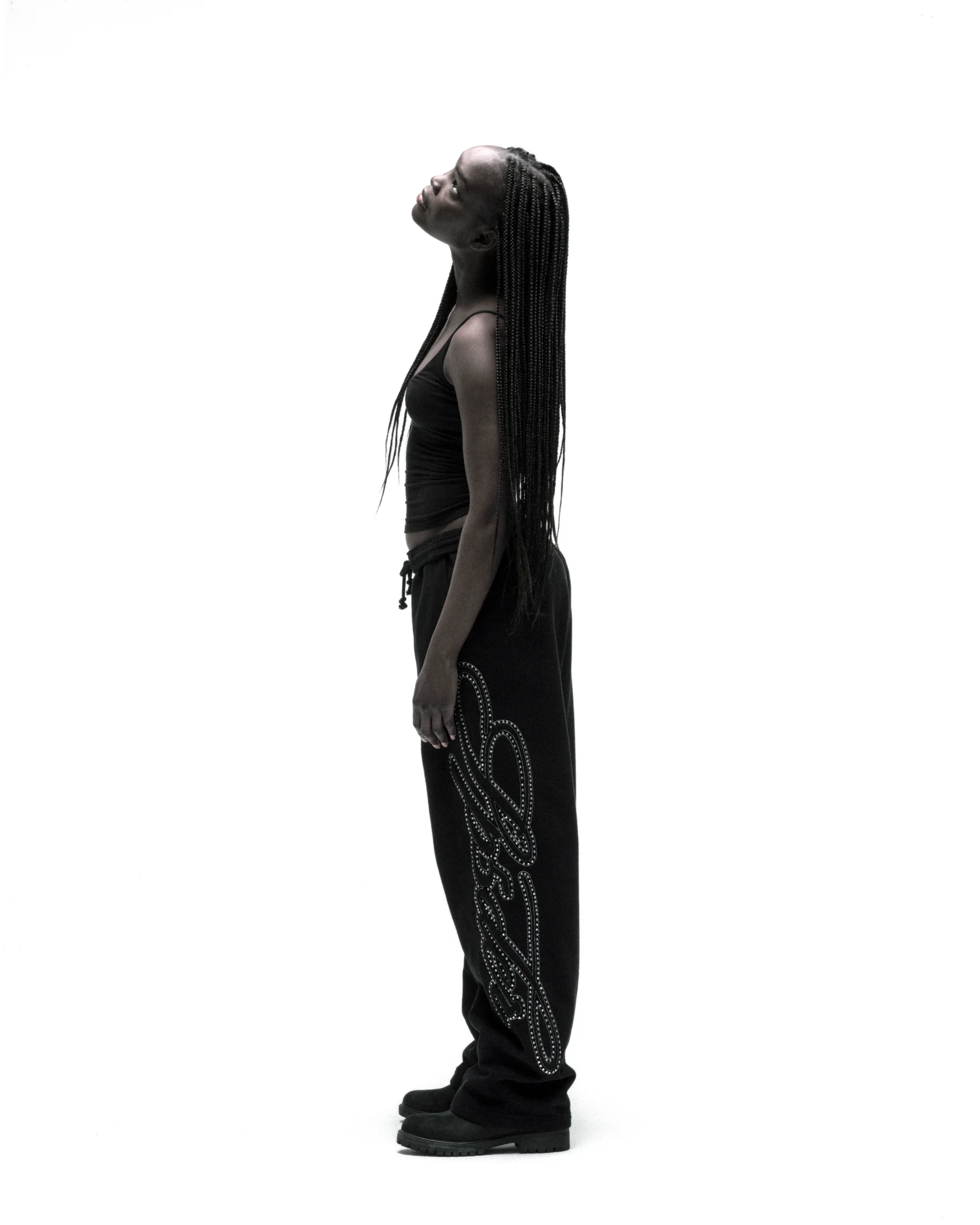 RHINESTONE SCRIPT WIDE LEG SWEATPANT - Image 9