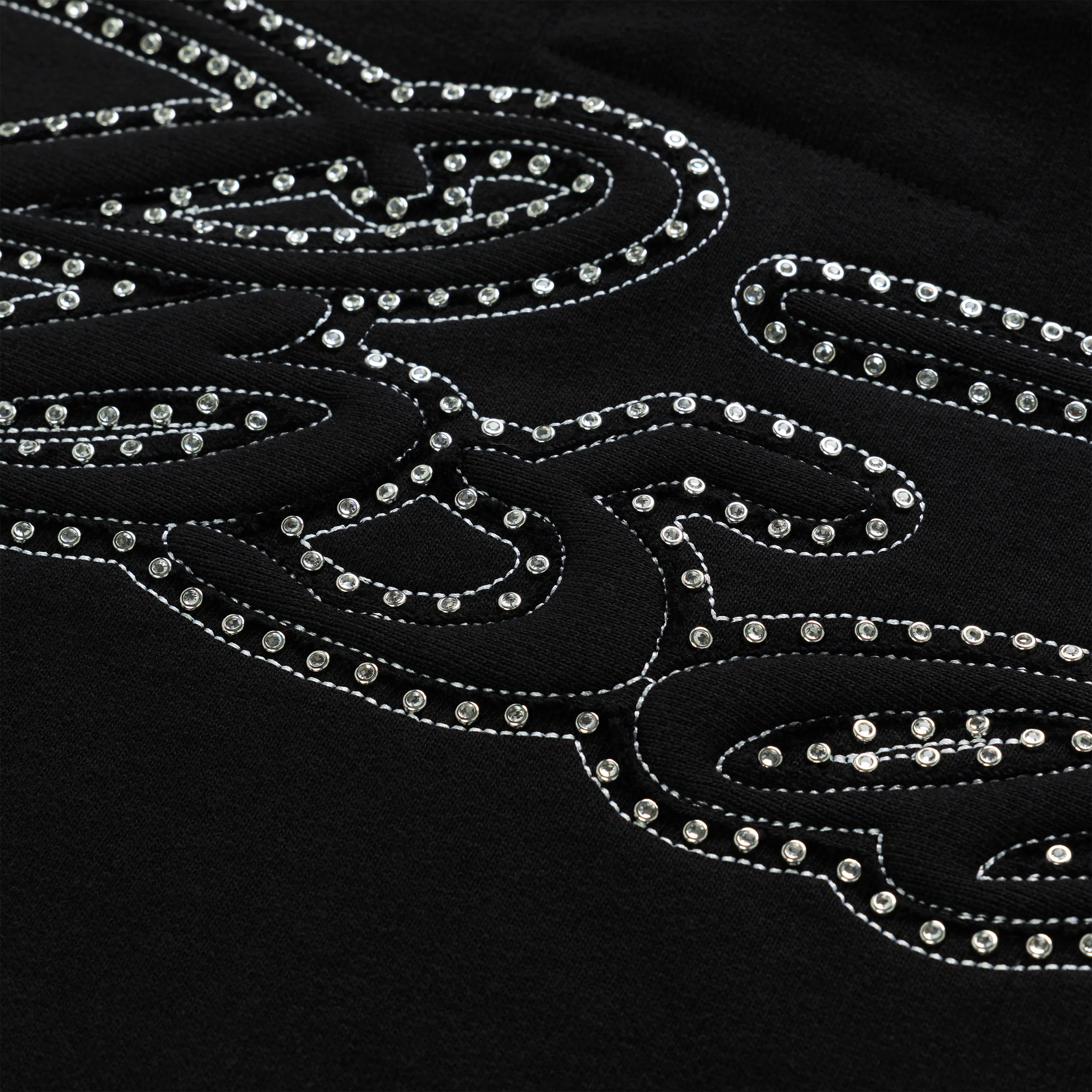 RHINESTONE SCRIPT ZIP HOODIE - Image 4