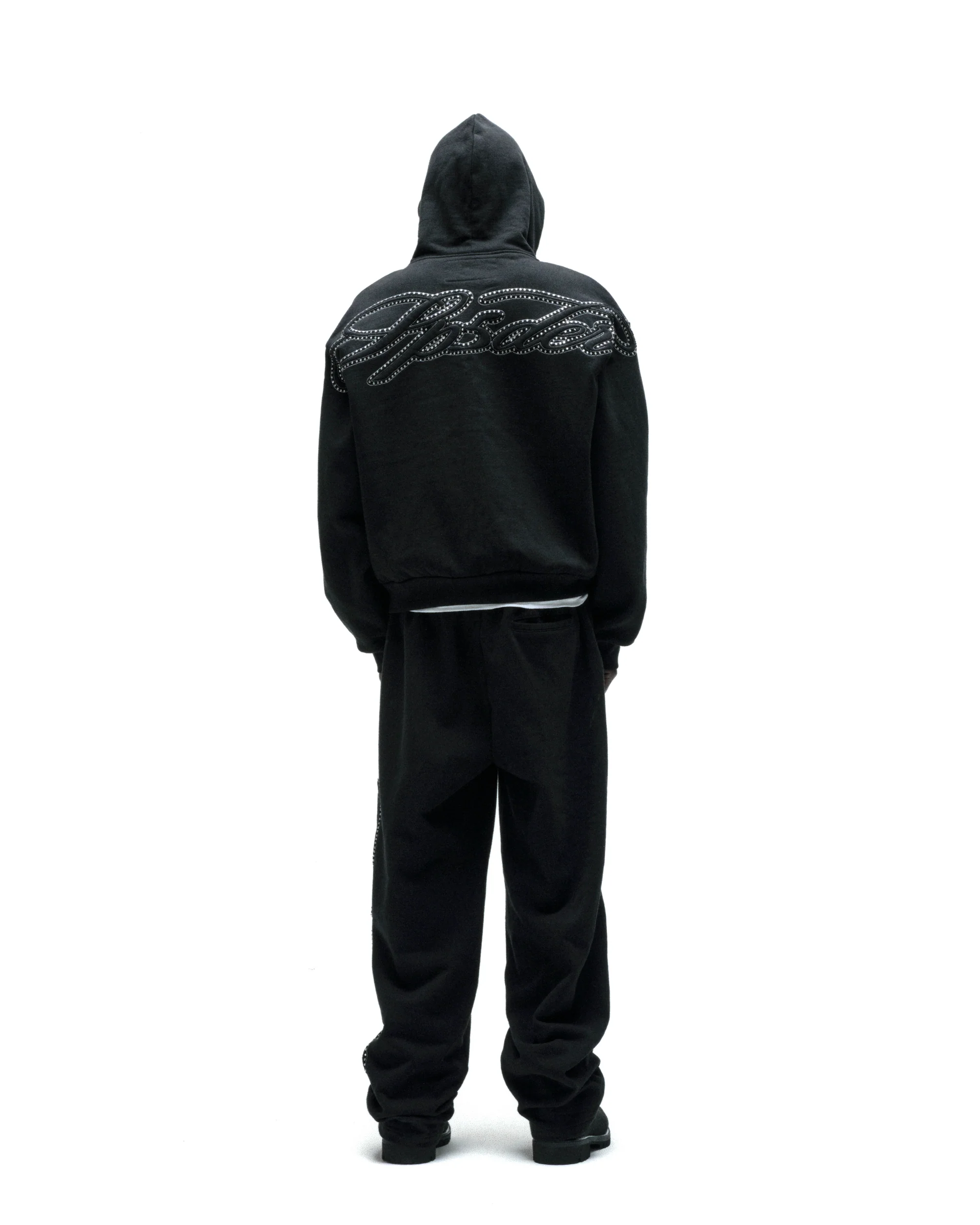 RHINESTONE SCRIPT ZIP HOODIE - Image 8
