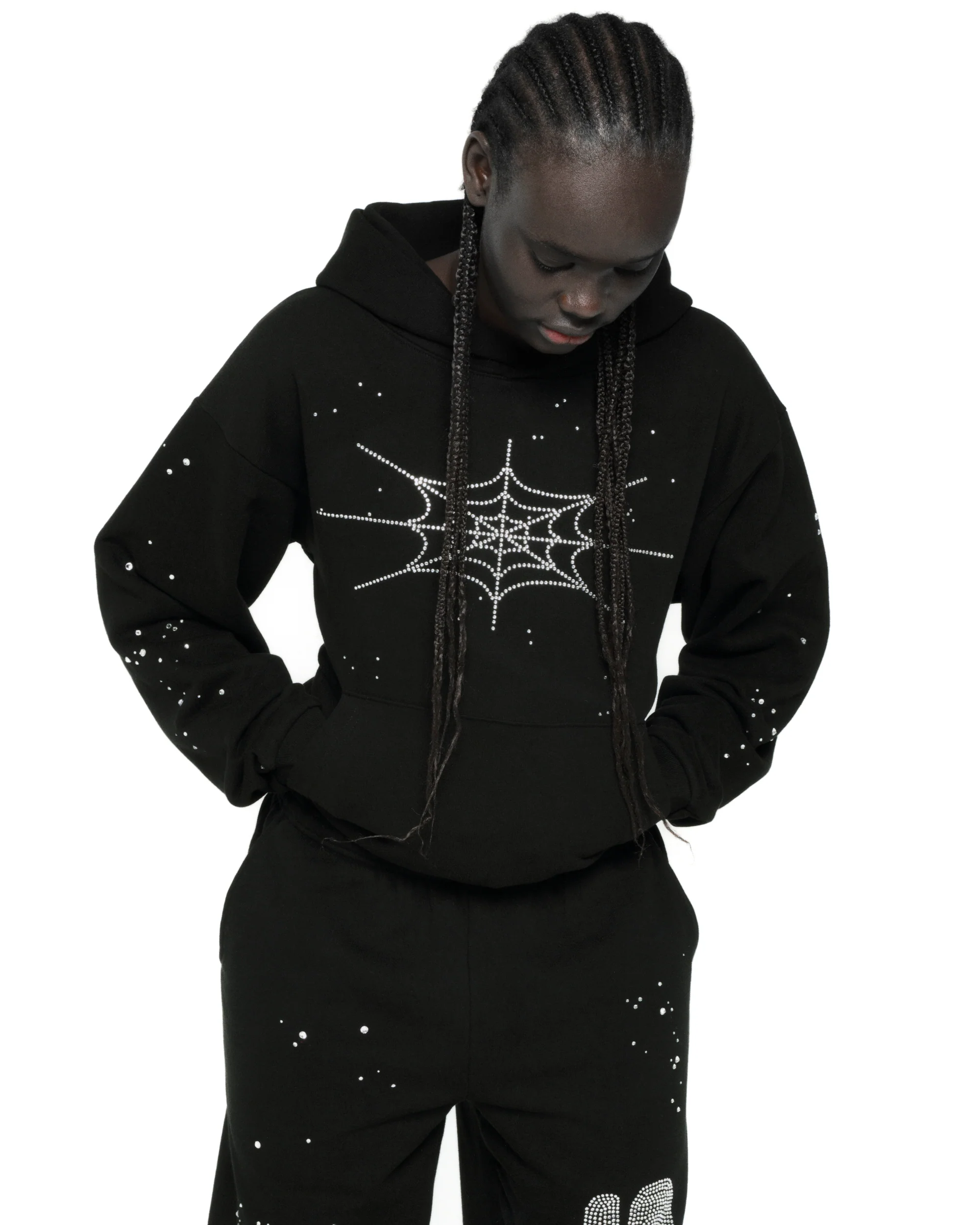 RHINESTONE SILK HOODIE - Image 19