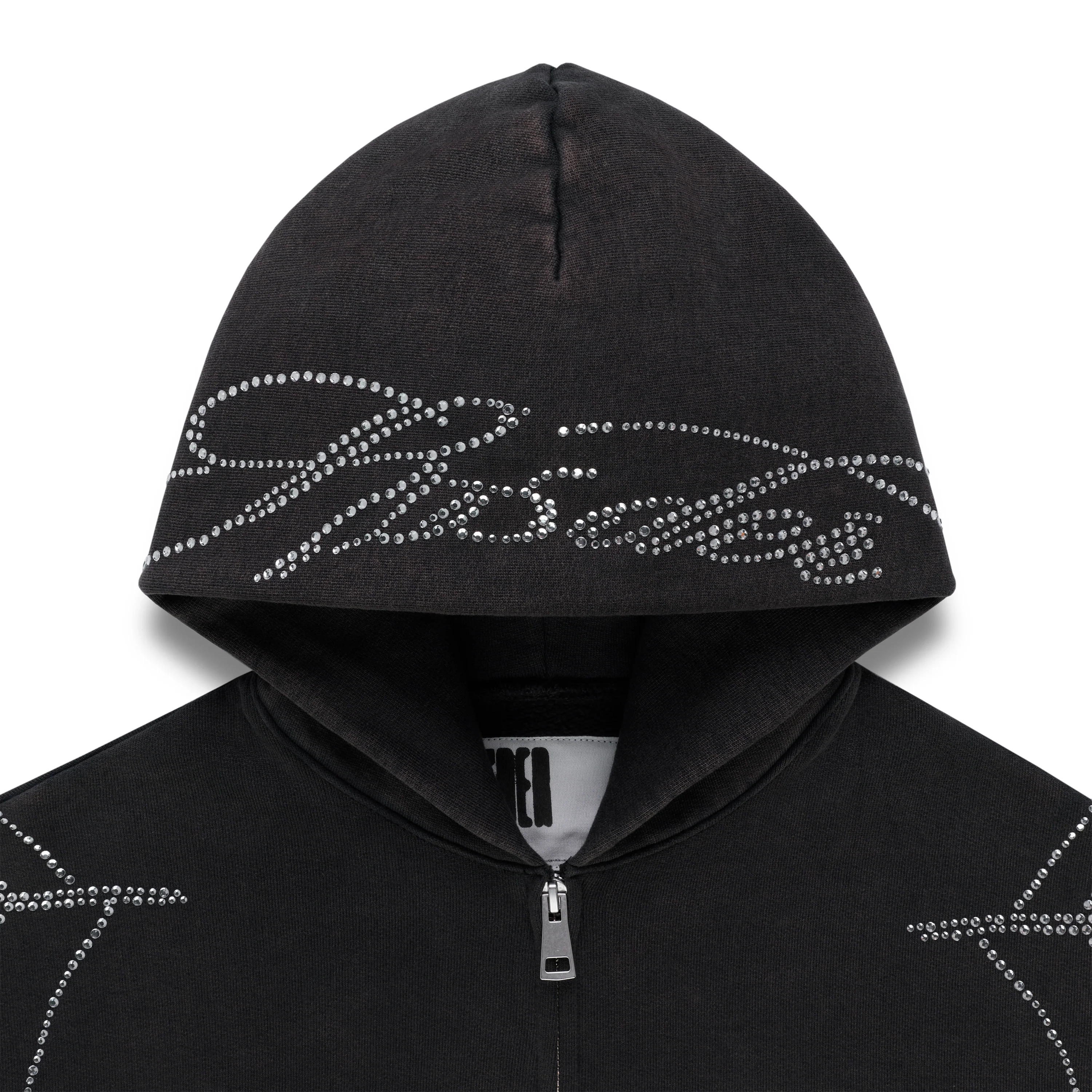RHINESTONE WEB ZIP HOODIE - Image 5
