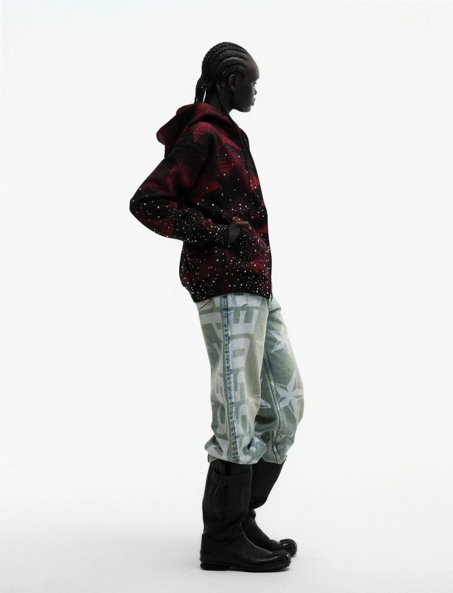 STAR PLAID FULL ZIP HOODIE - Image 11