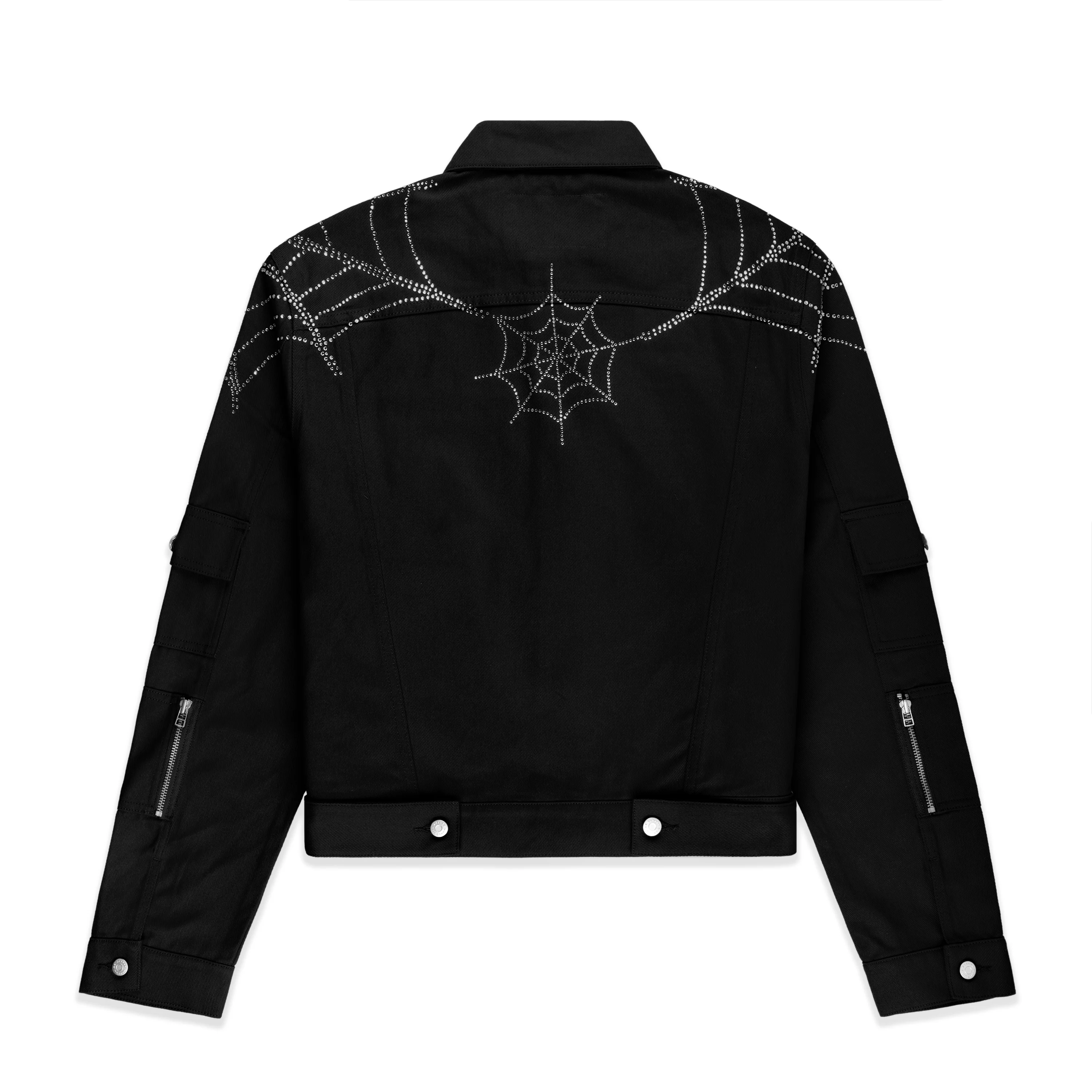 WEB DENIM CROPPED TRUCKER JACKET - Image 2