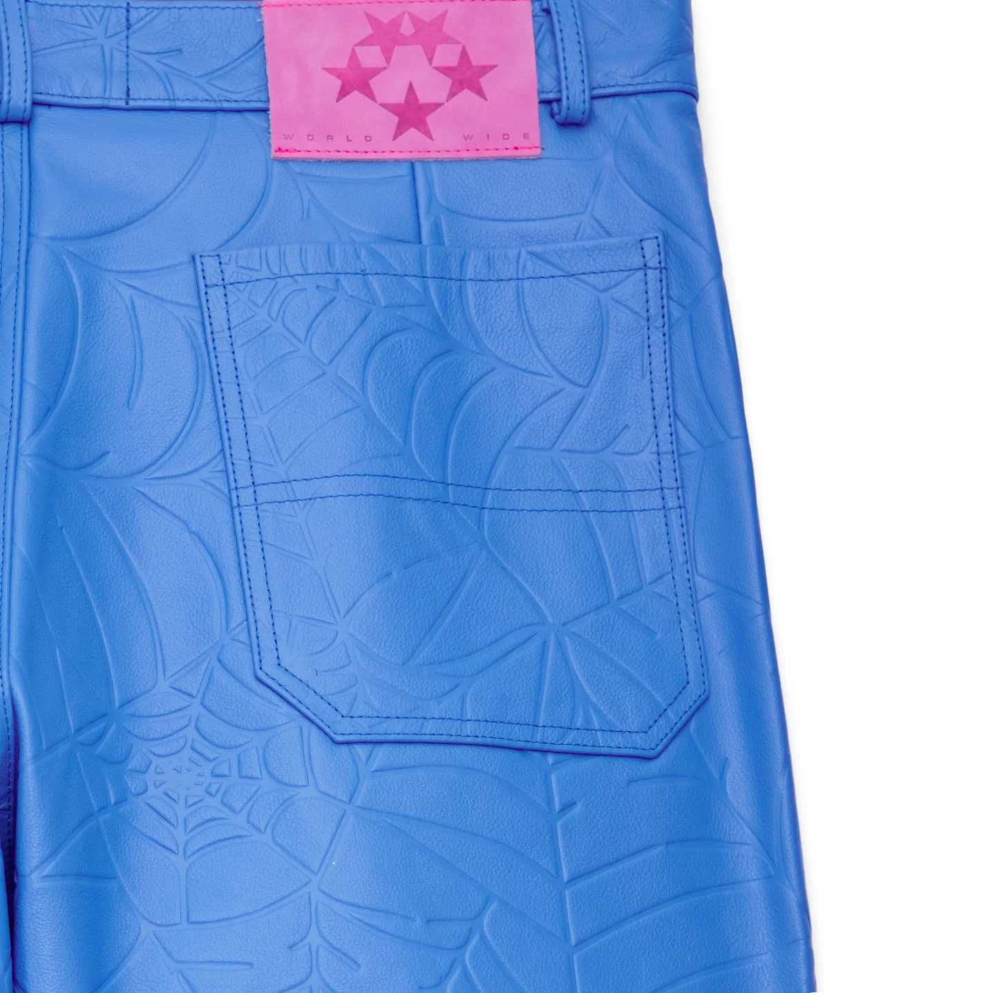 DEBOSSED WEB LEATHER PANT - Image 4