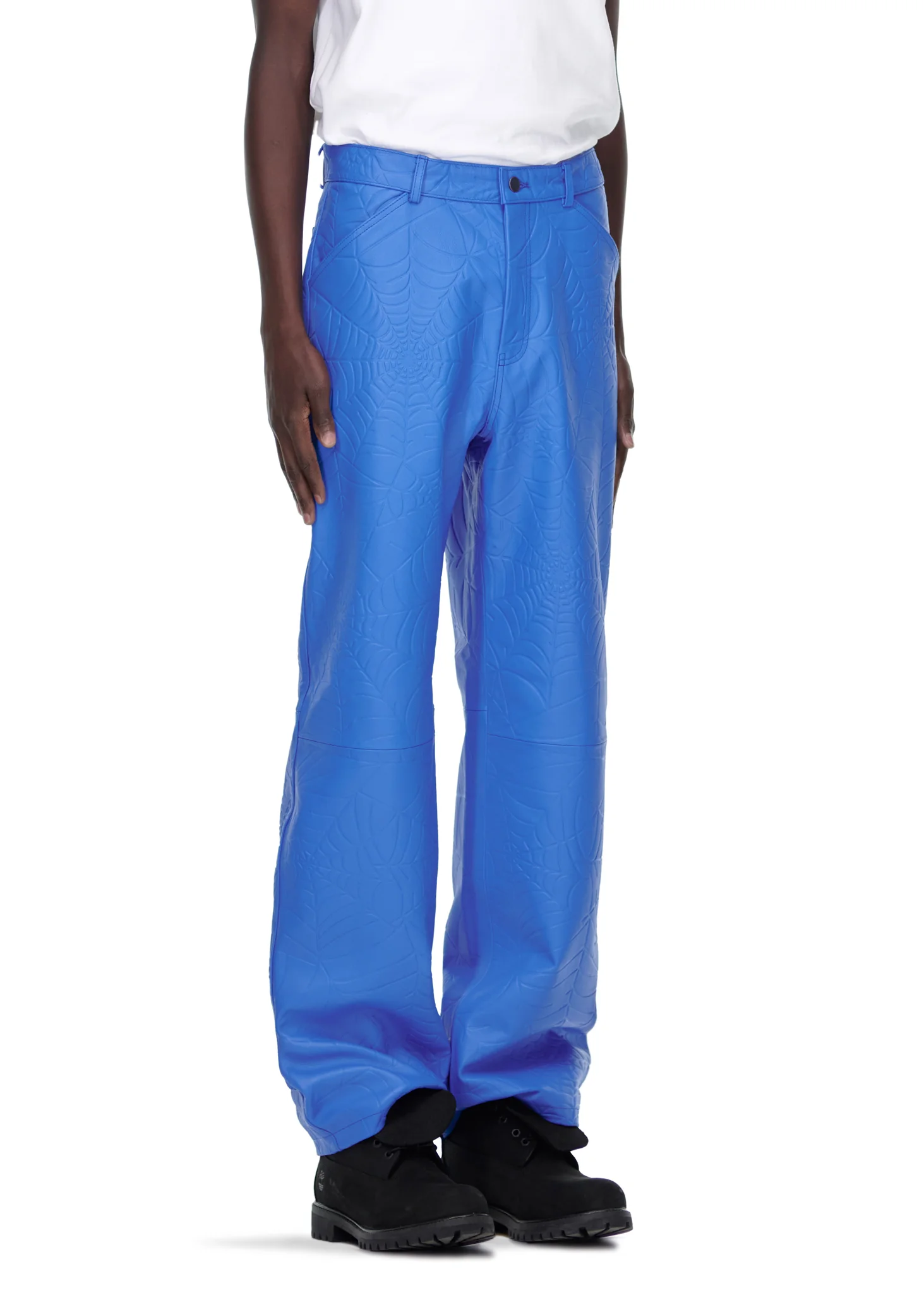DEBOSSED WEB LEATHER PANT - Image 6