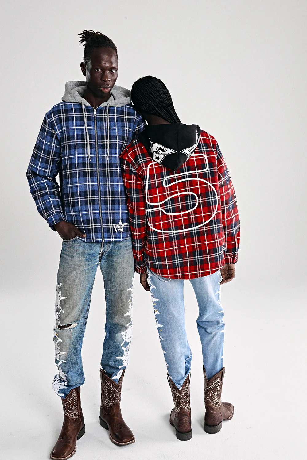HOODED ZIP FLANNEL SHIRT JACKET - Image 13