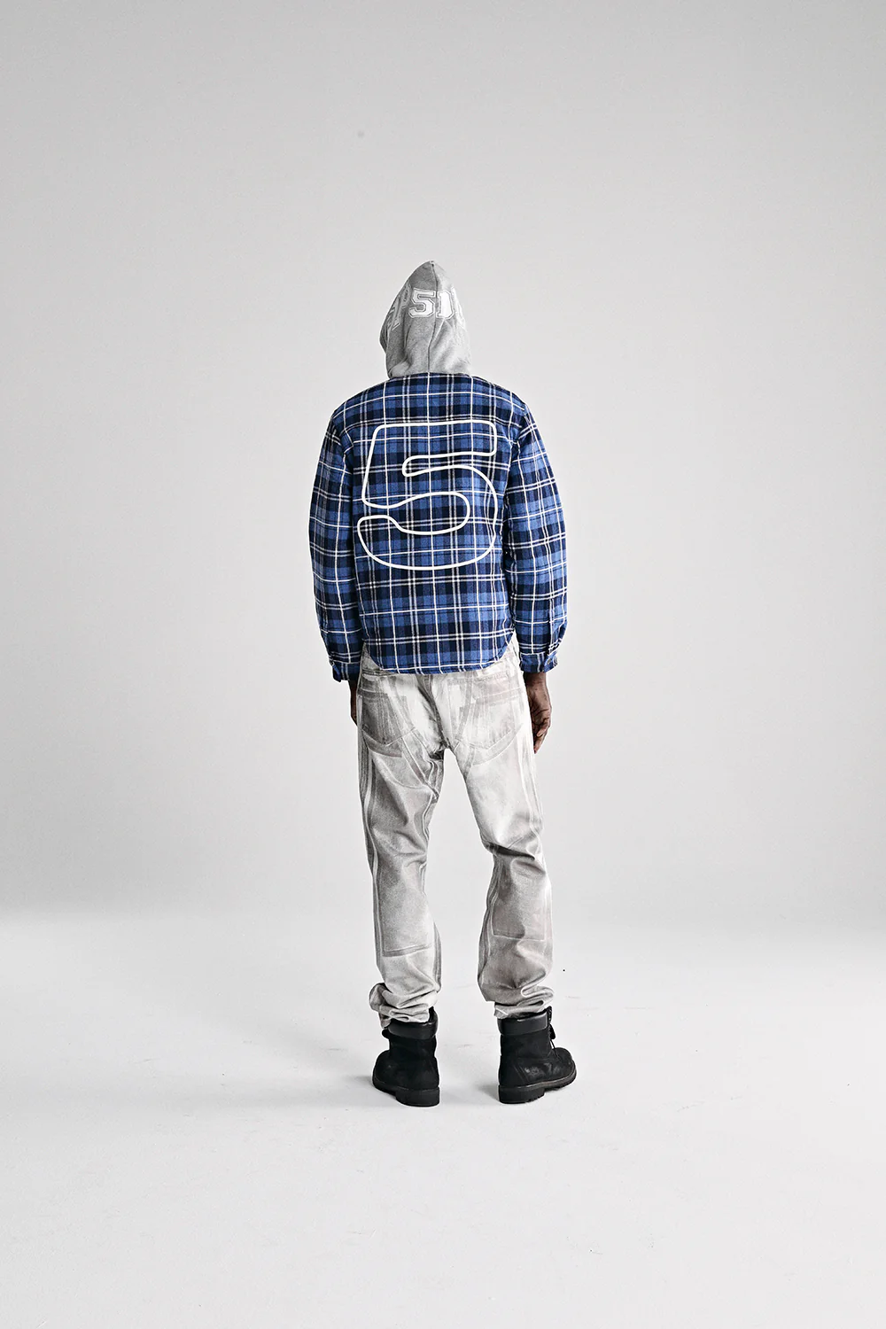 HOODED ZIP FLANNEL SHIRT JACKET - Image 9
