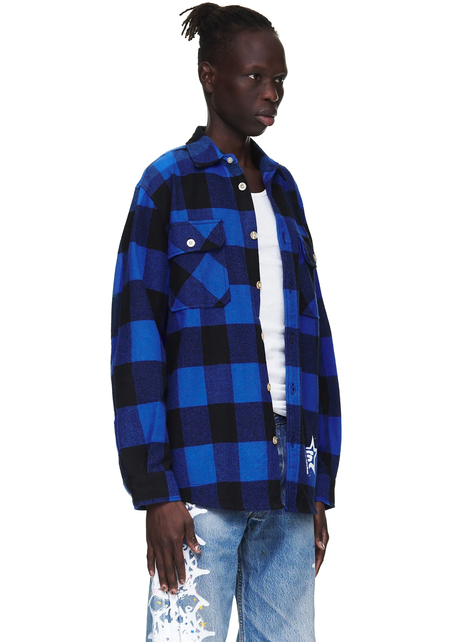 BLUE 5 FLANNEL SHIRT - Image 4