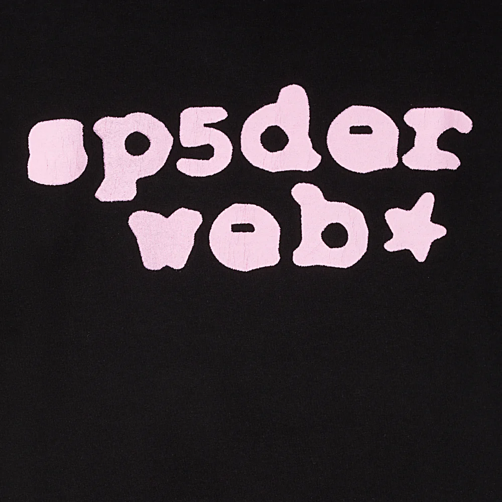 BLACK/PINK SP5DER WEB TEE - Image 2