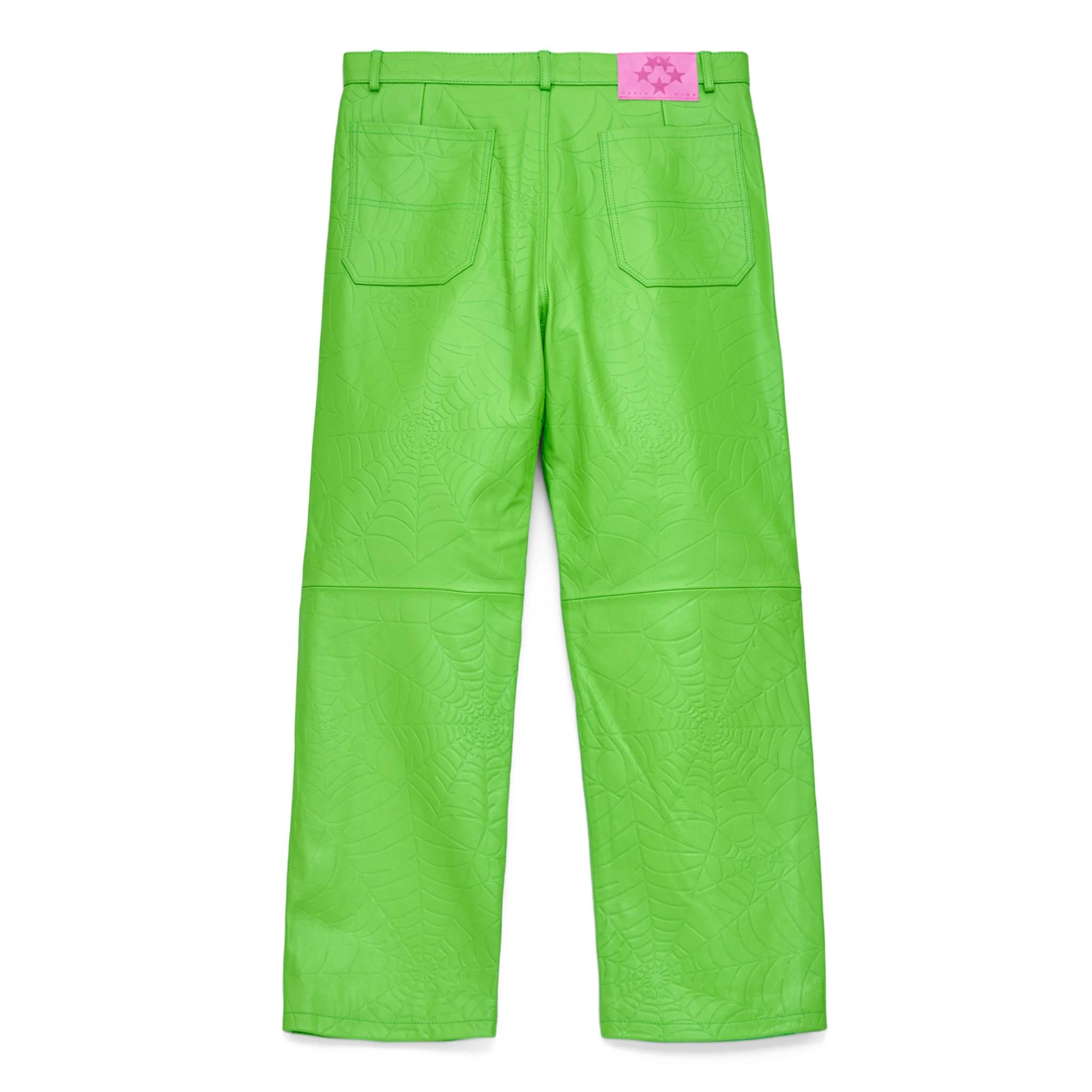 DEBOSSED WEB LEATHER PANT - Image 2