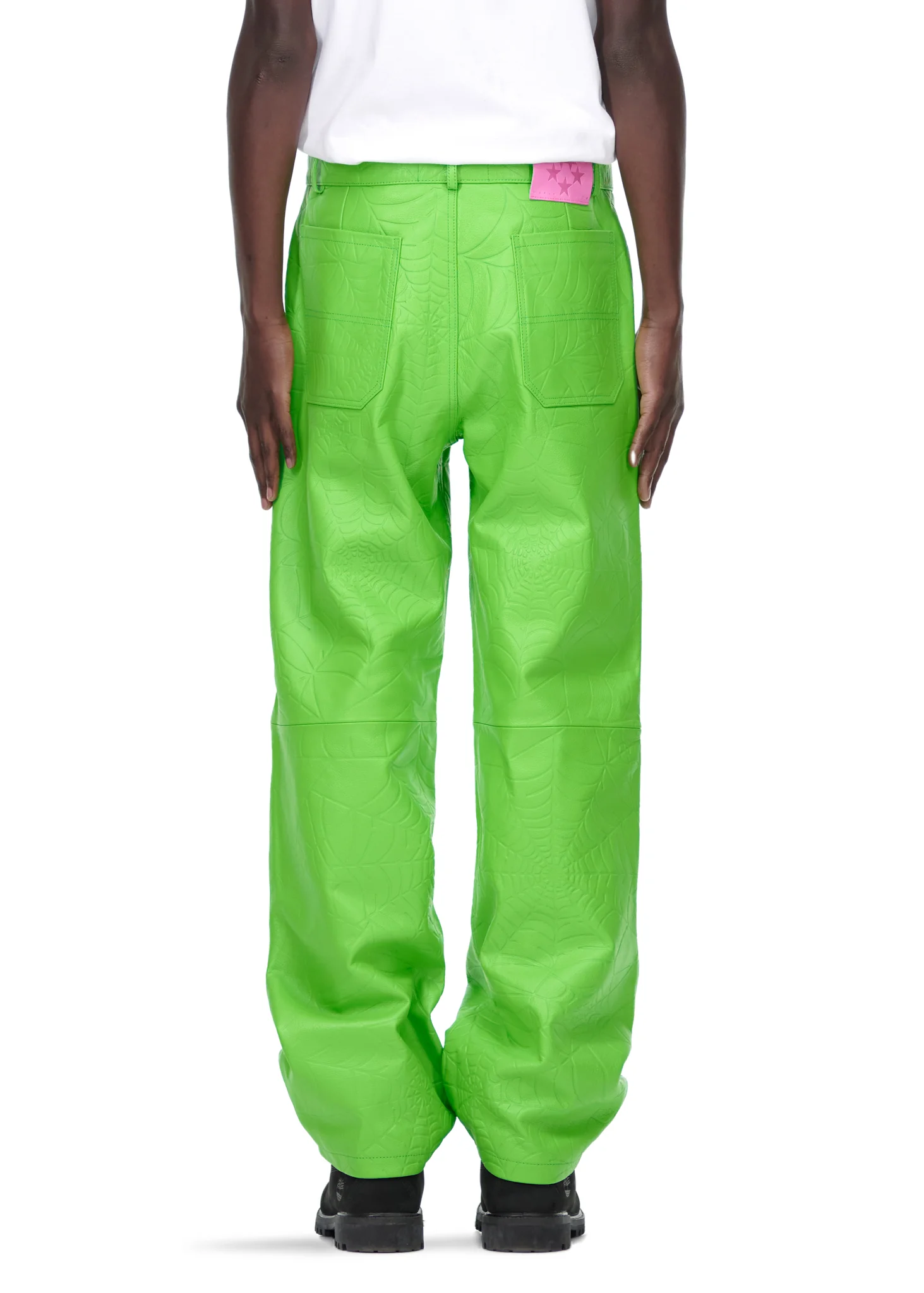 DEBOSSED WEB LEATHER PANT - Image 7