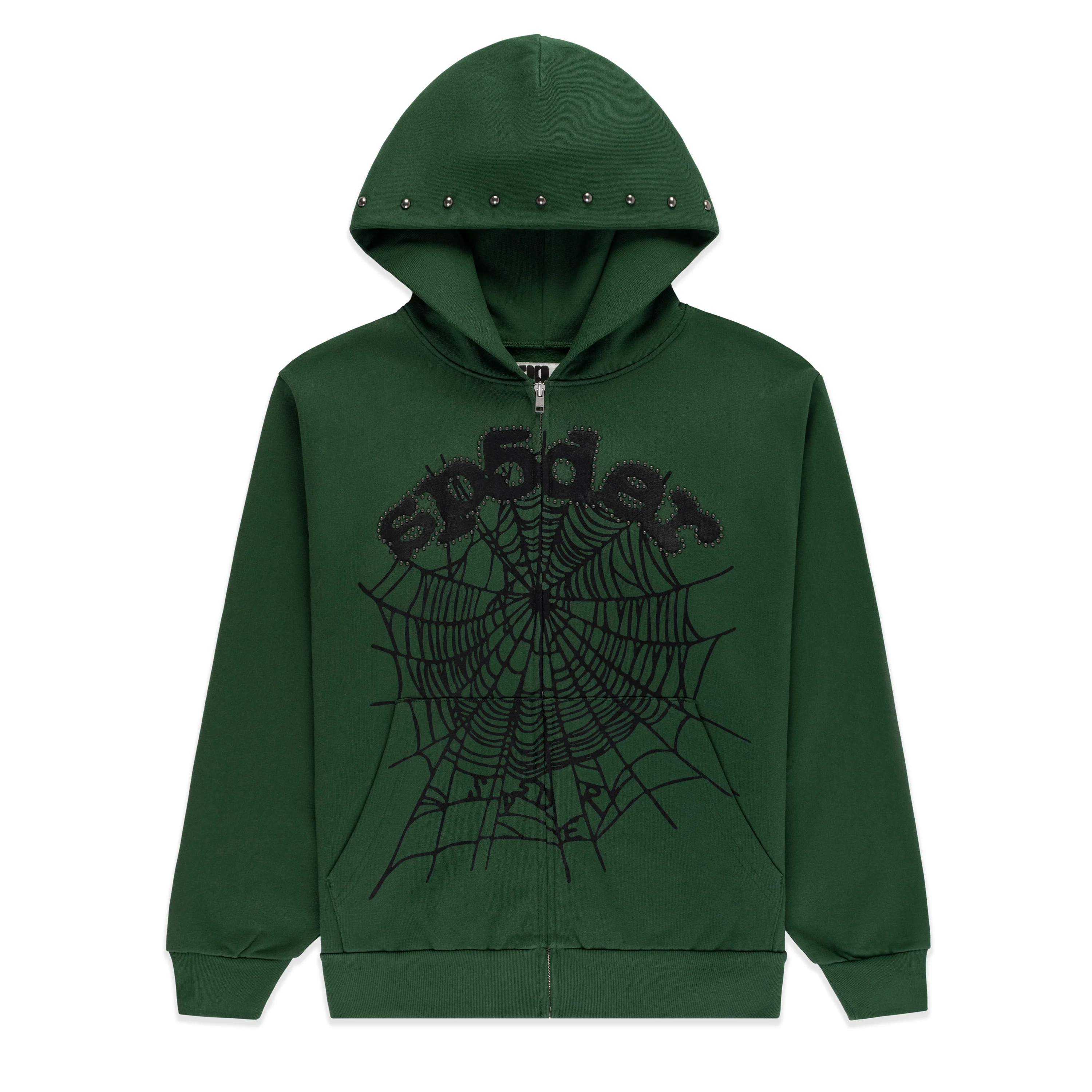 OG WEB STUDDED ZIP HOODIE