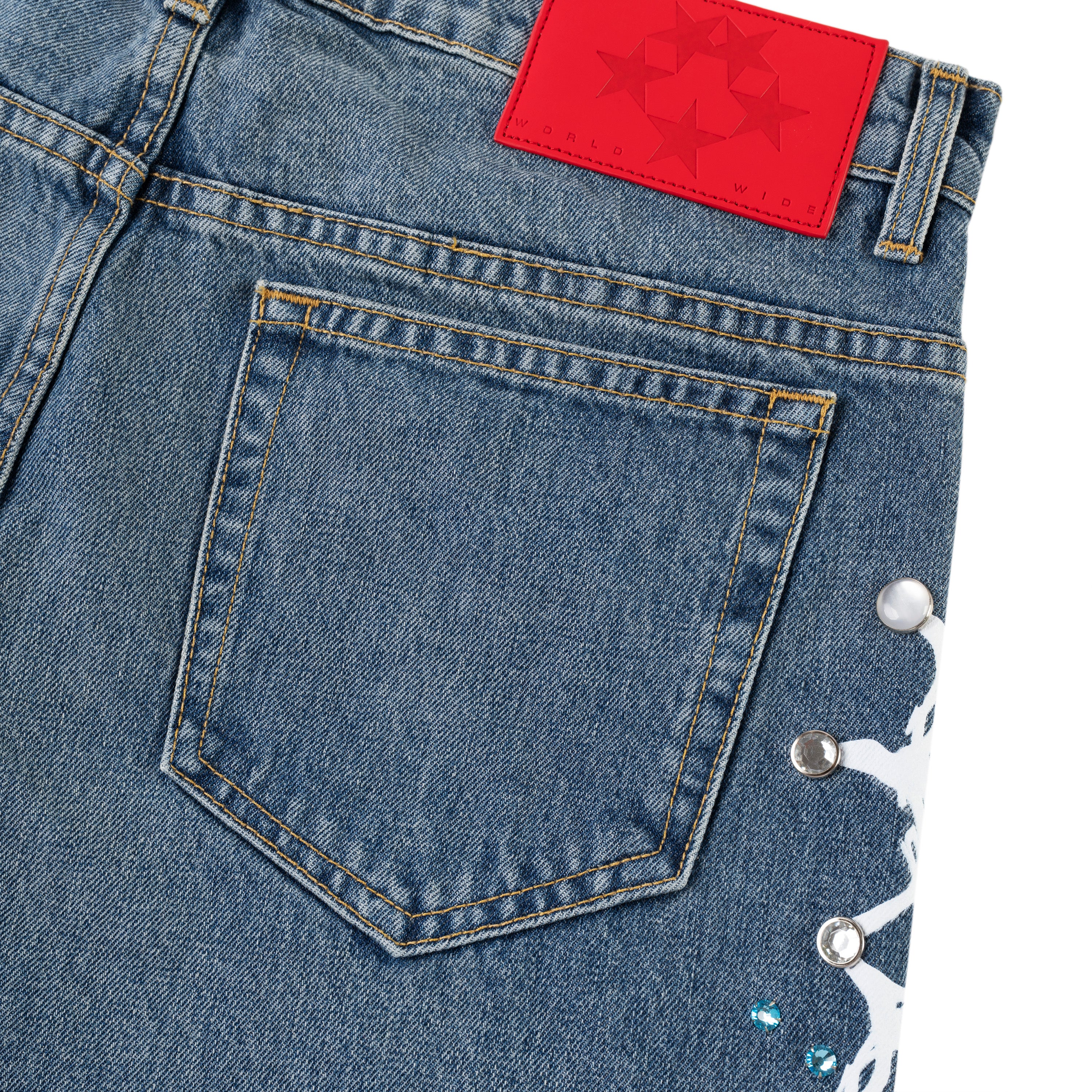 WEB STONE DENIM SHORT - Image 6