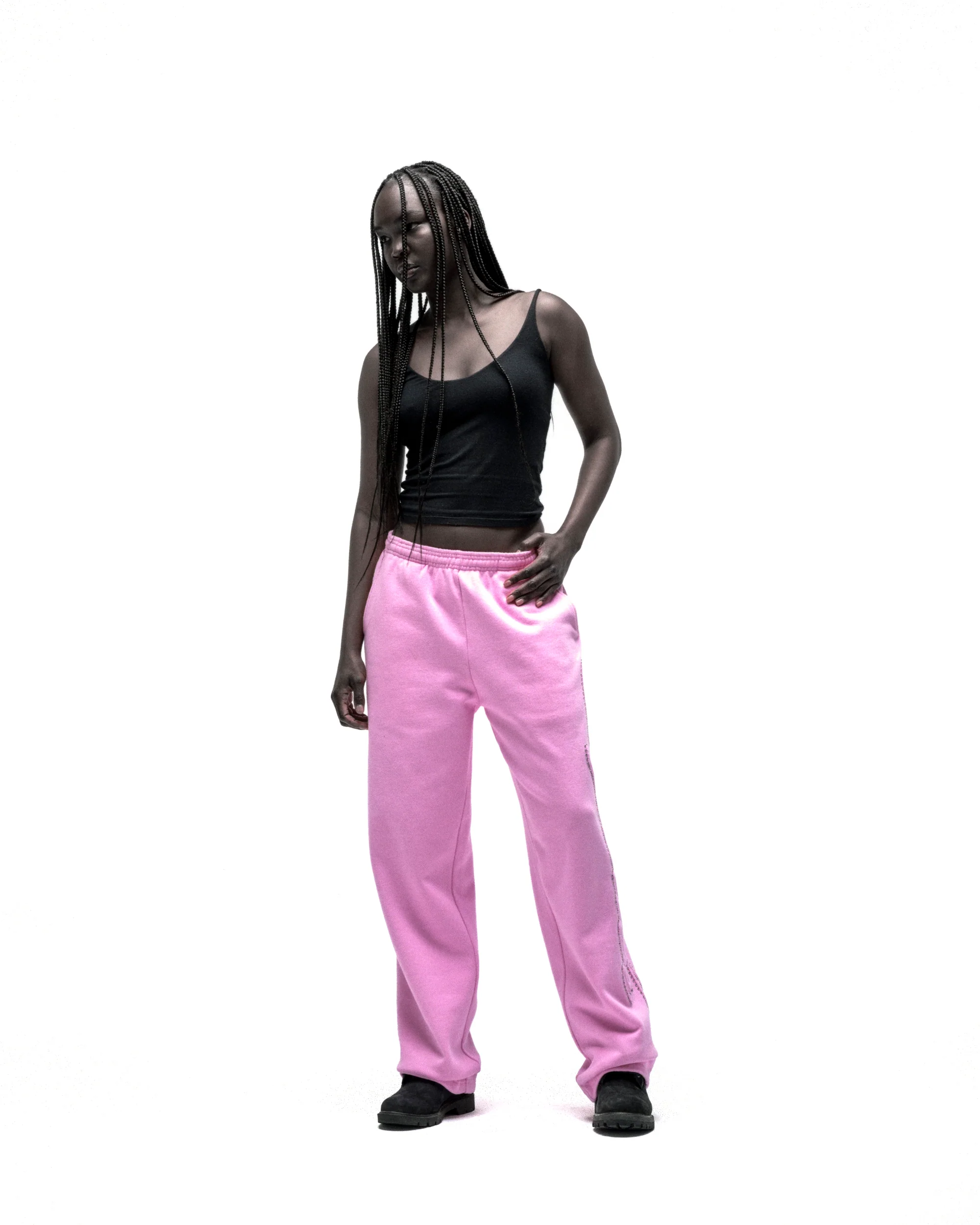 RHINESTONE SCRIPT WIDE LEG SWEATPANT - Image 7