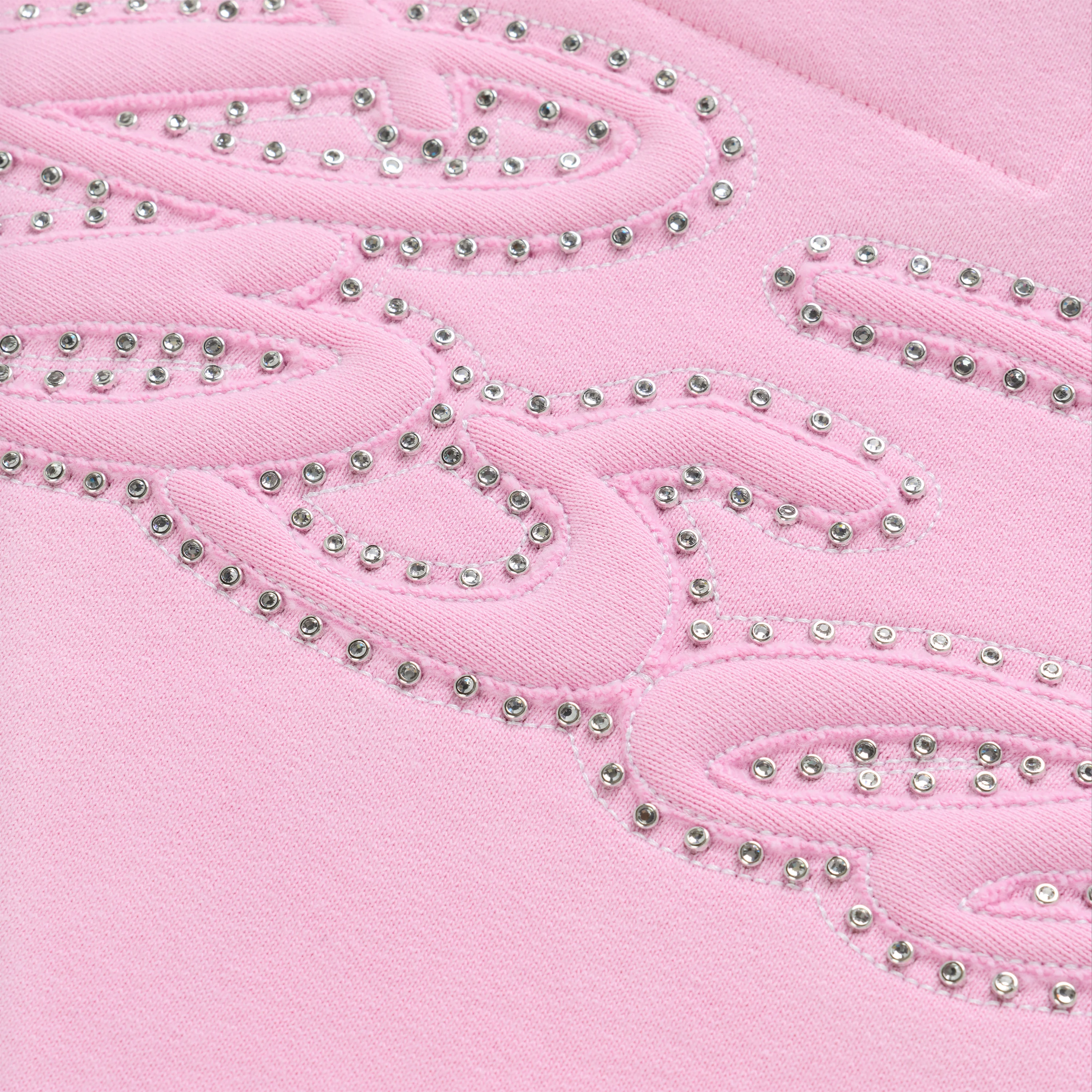 RHINESTONE SCRIPT ZIP HOODIE - Image 4