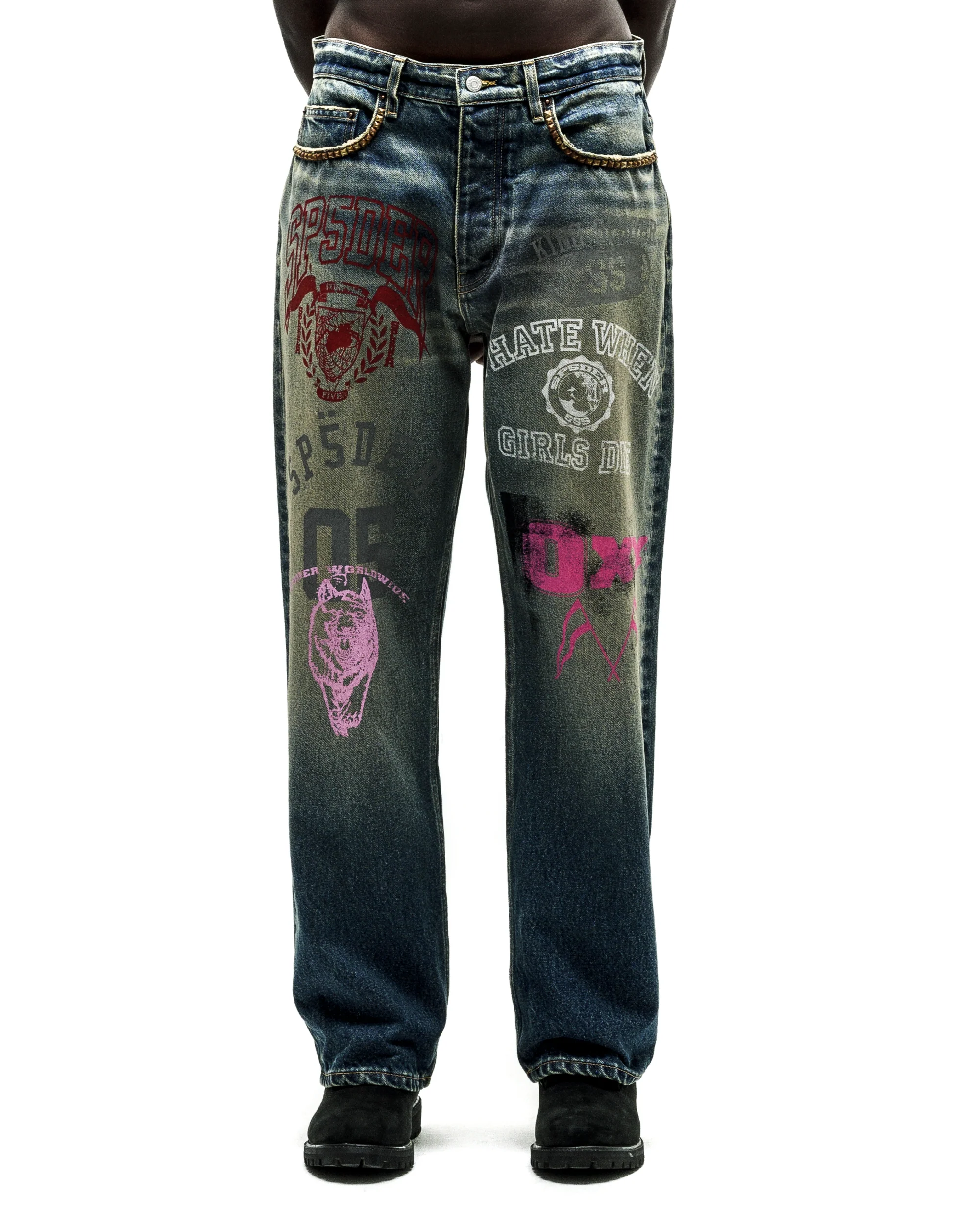 MULTI PRINT STUDDED DENIM - Image 14