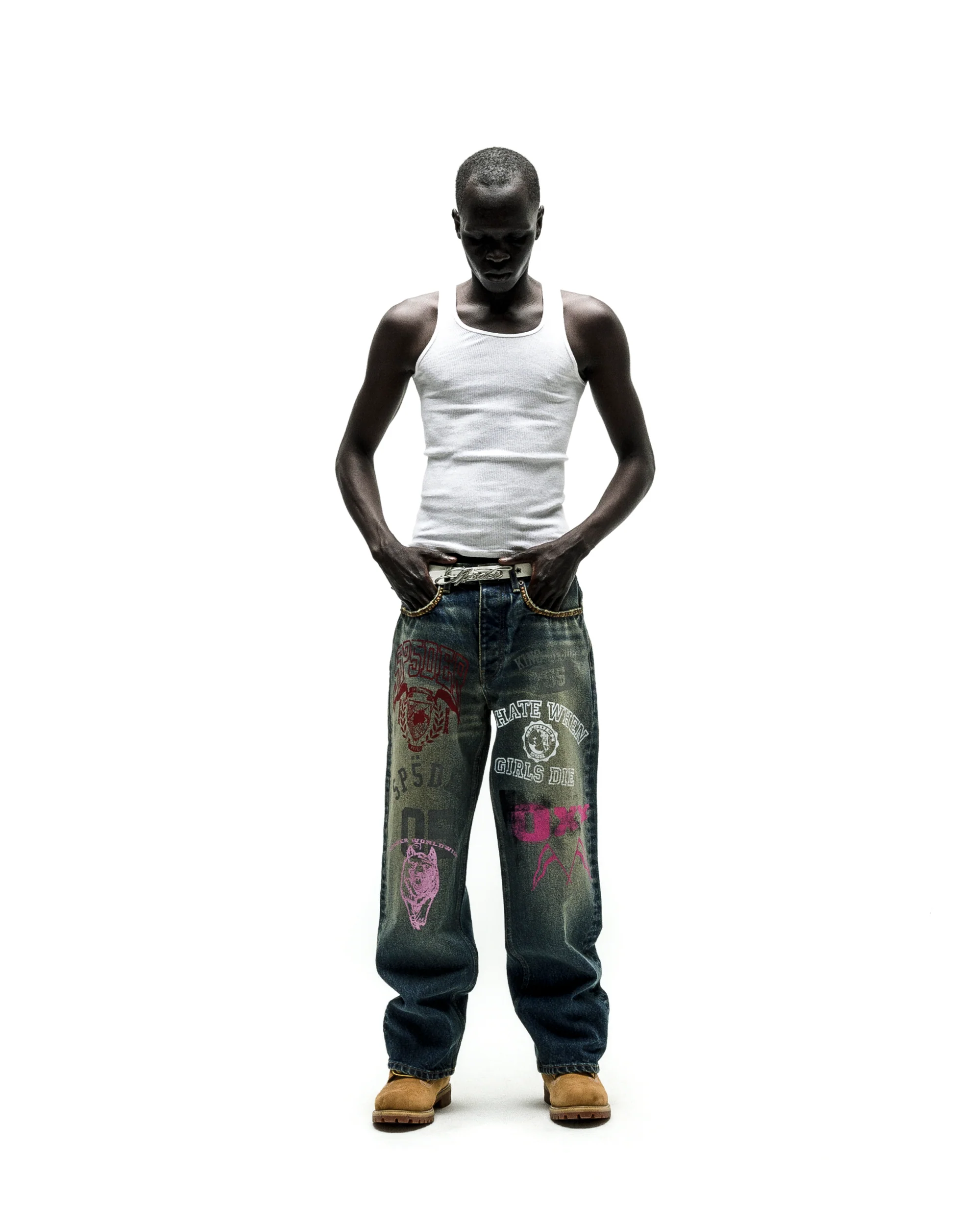 MULTI PRINT STUDDED DENIM - Image 6