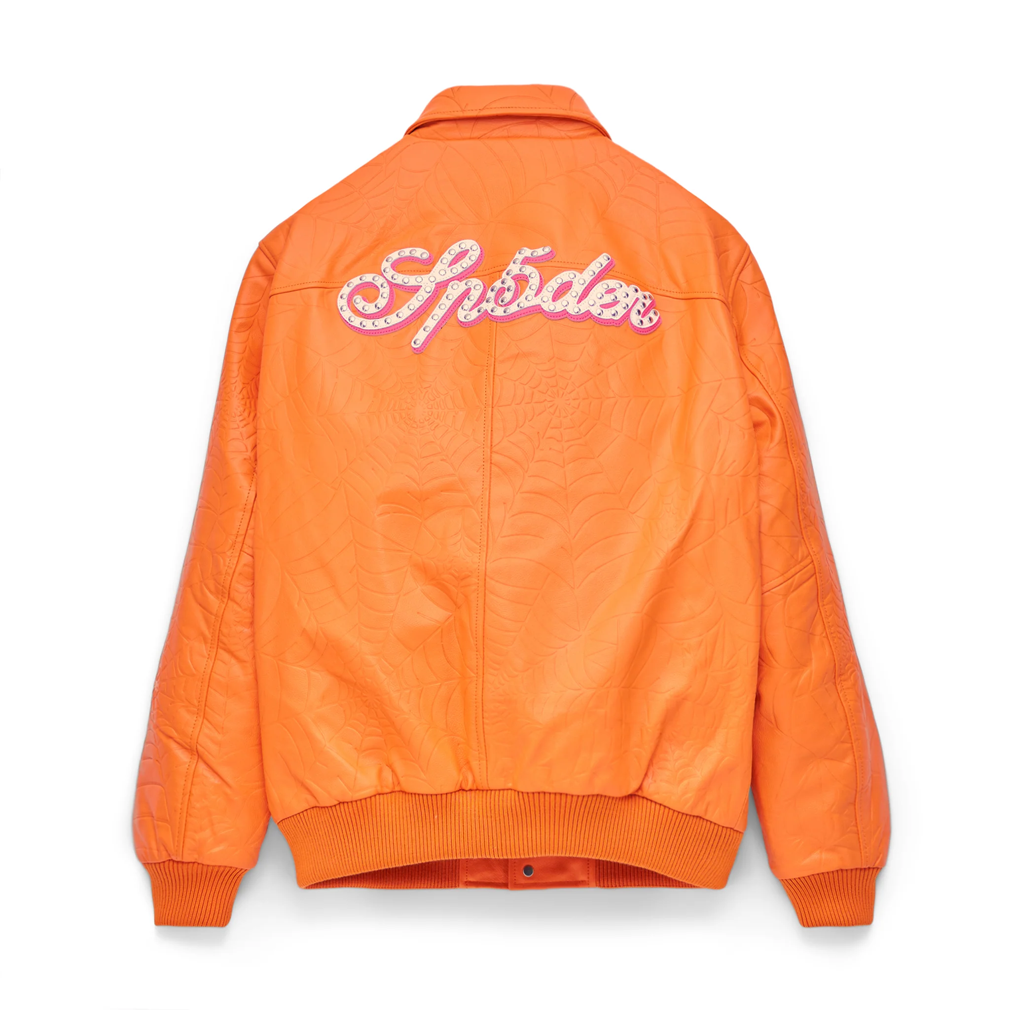 DEBOSSED WEB LEATHER JACKET - Image 2
