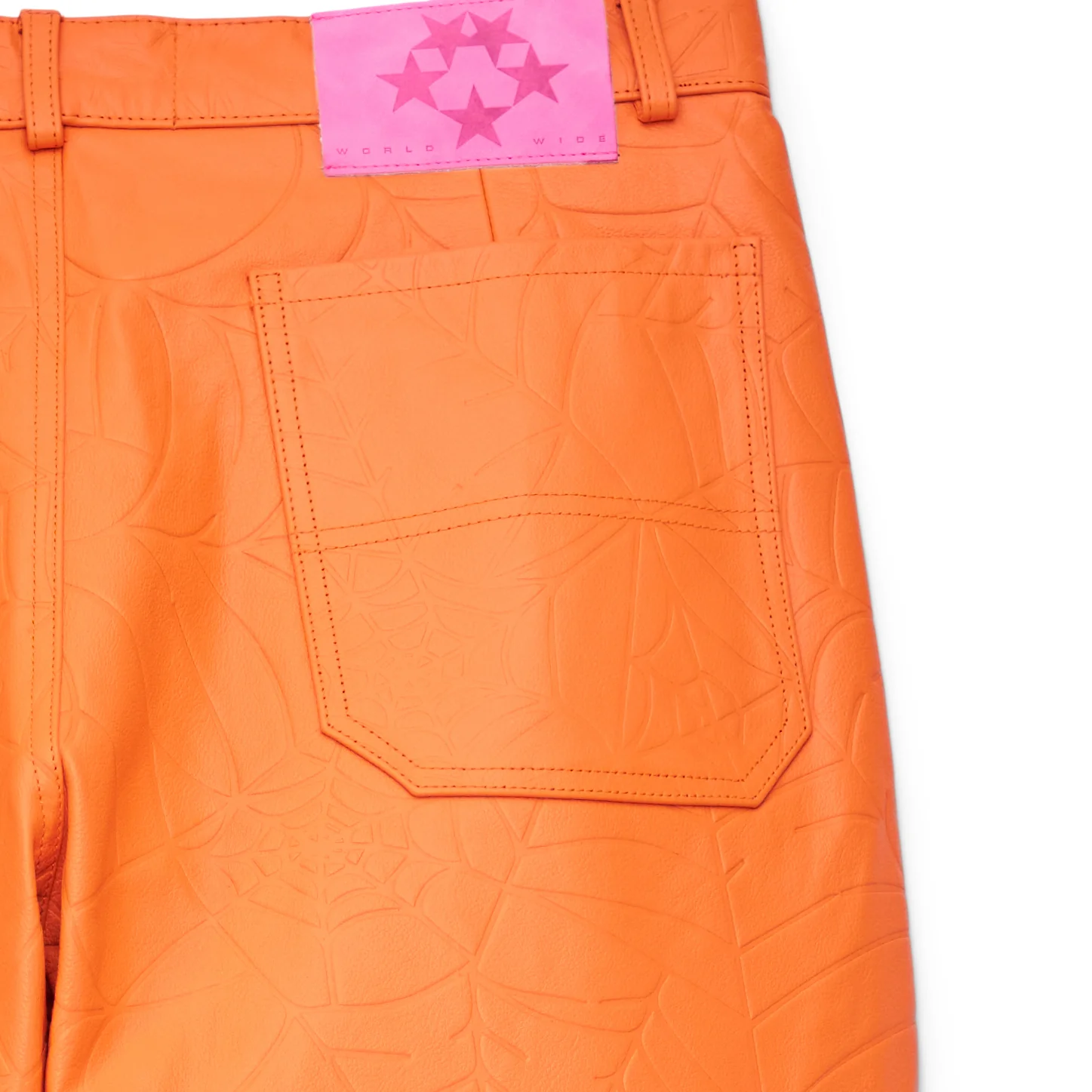 DEBOSSED WEB LEATHER PANT - Image 4