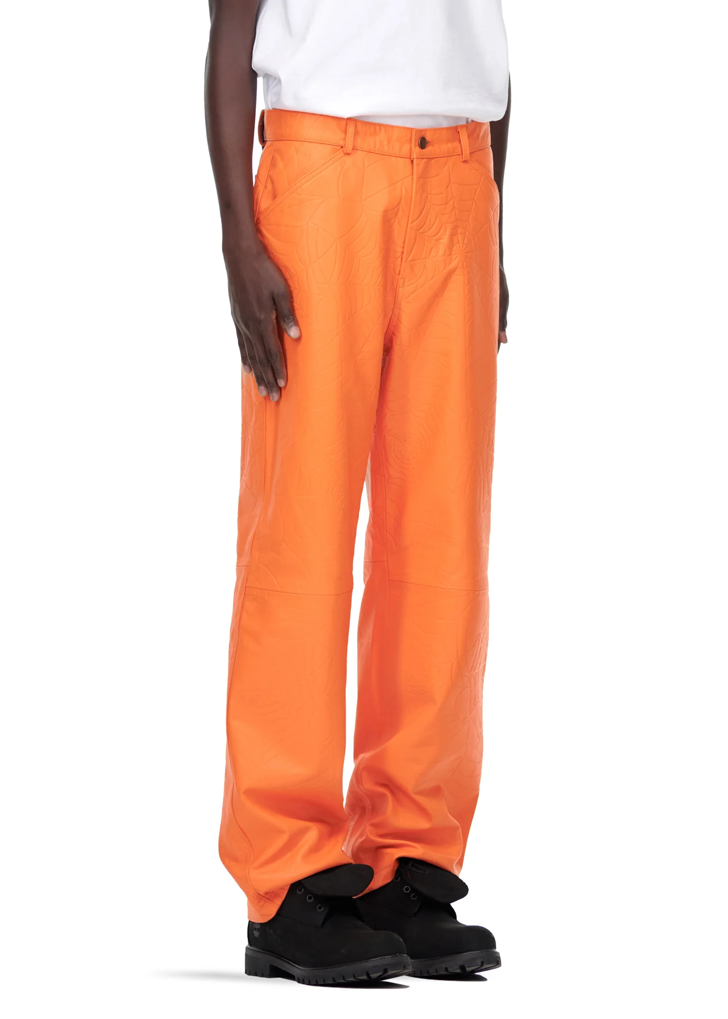 DEBOSSED WEB LEATHER PANT - Image 6