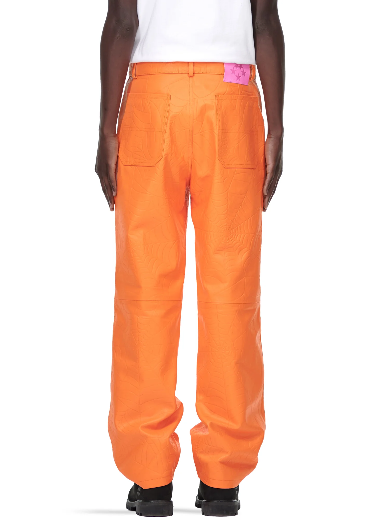 DEBOSSED WEB LEATHER PANT - Image 7