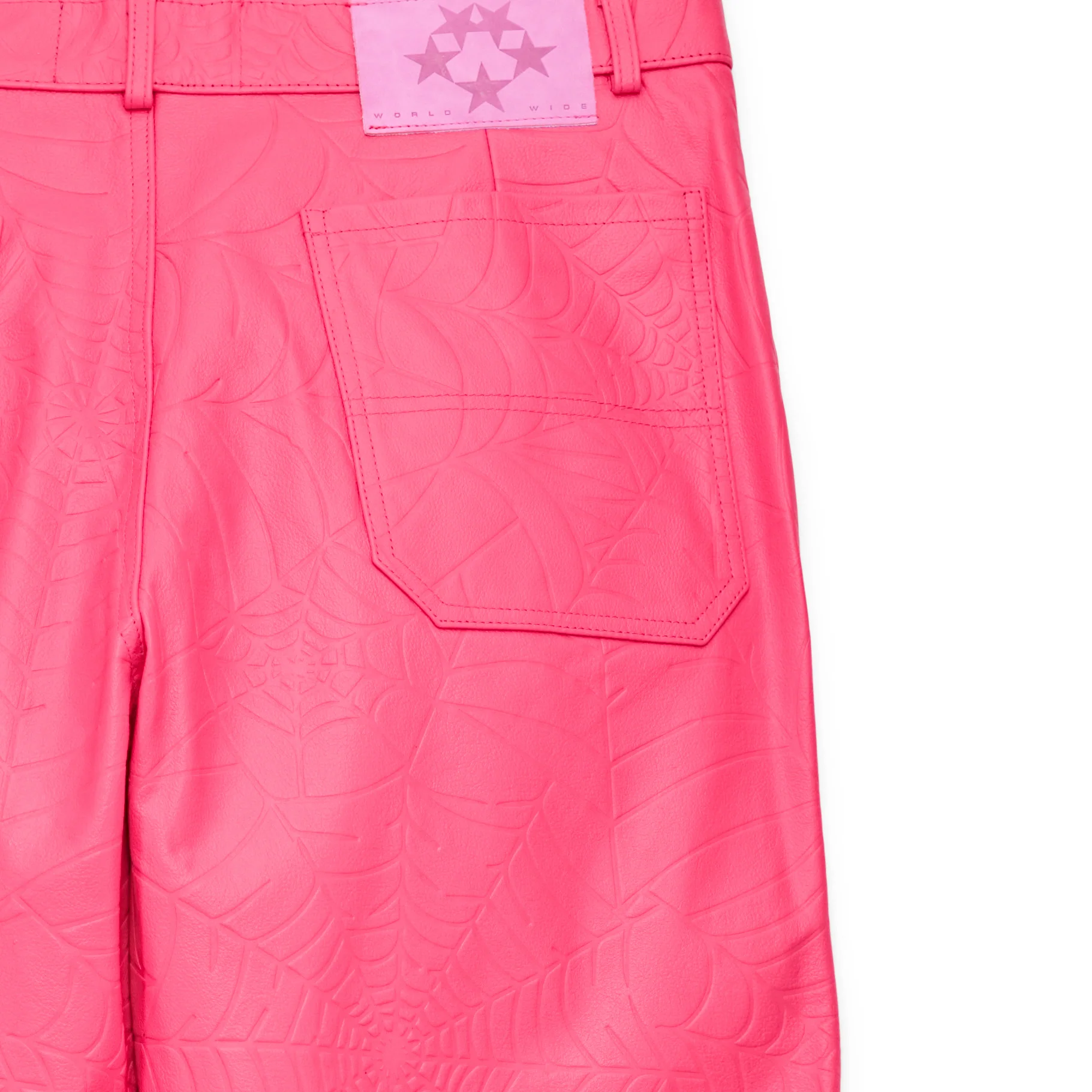 DEBOSSED WEB LEATHER PANT - Image 4