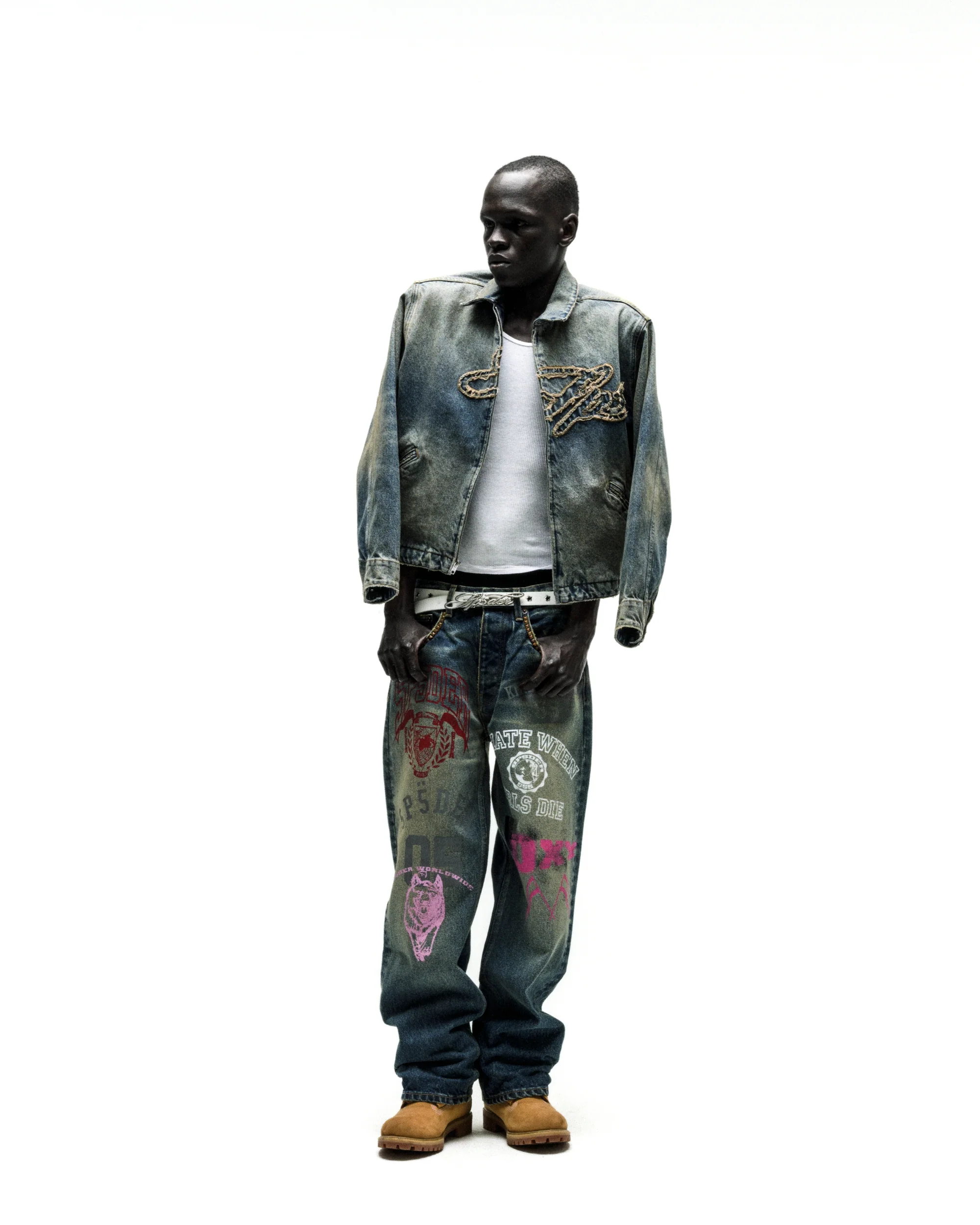 SCRIPT DENIM WORK JACKET - Image 10