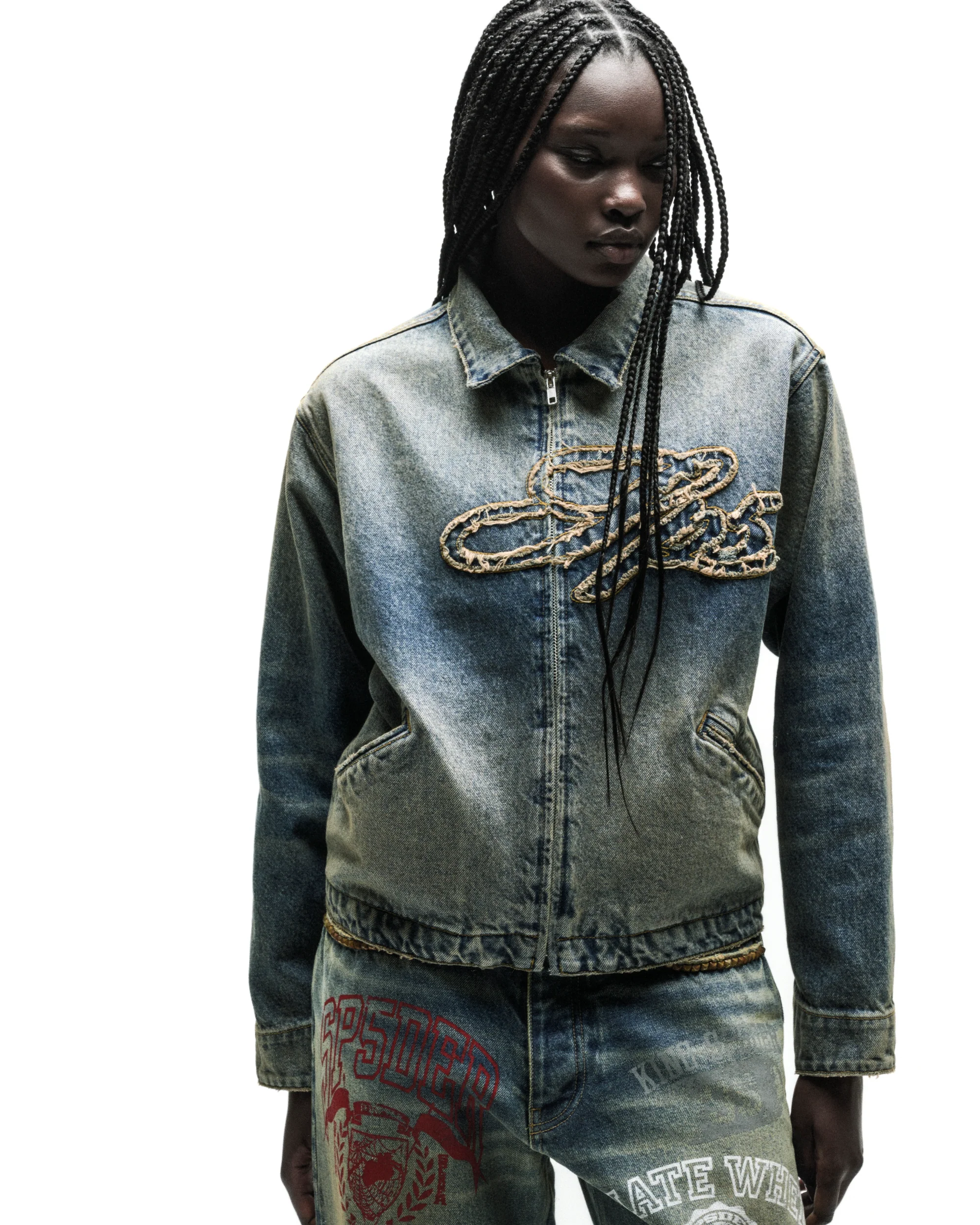 SCRIPT DENIM WORK JACKET - Image 15