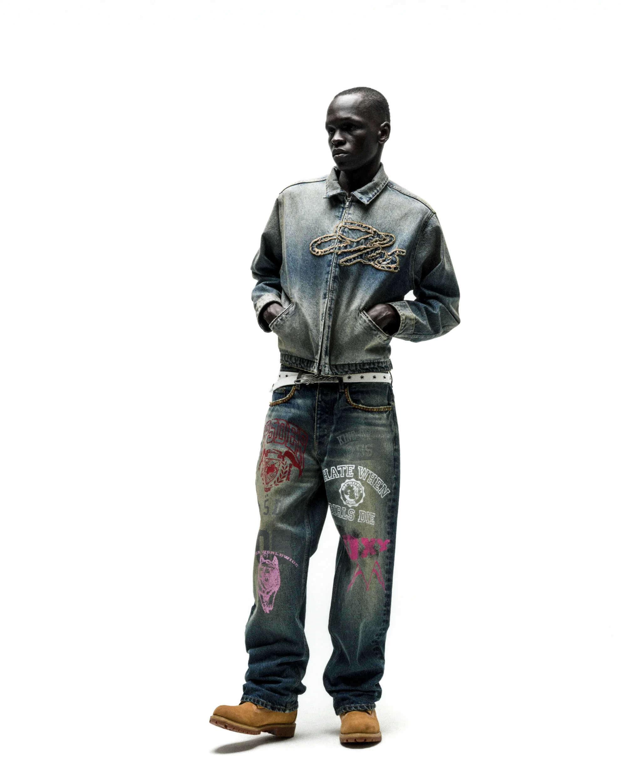 SCRIPT DENIM WORK JACKET - Image 6