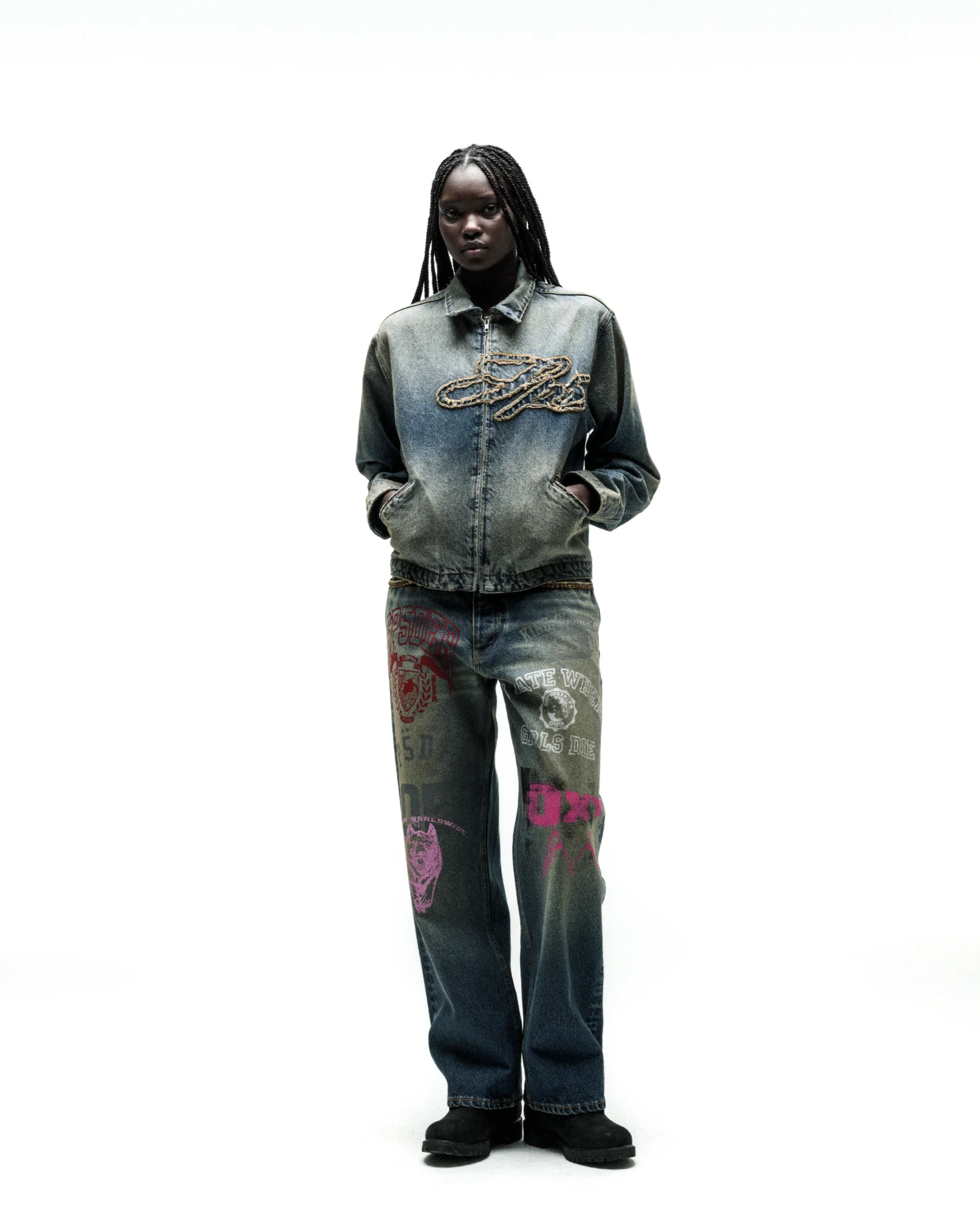 SCRIPT DENIM WORK JACKET - Image 7