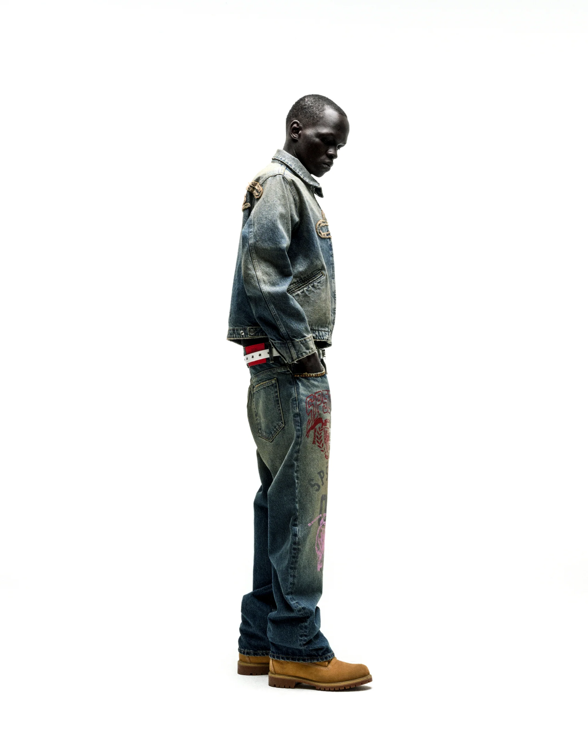 SCRIPT DENIM WORK JACKET - Image 8