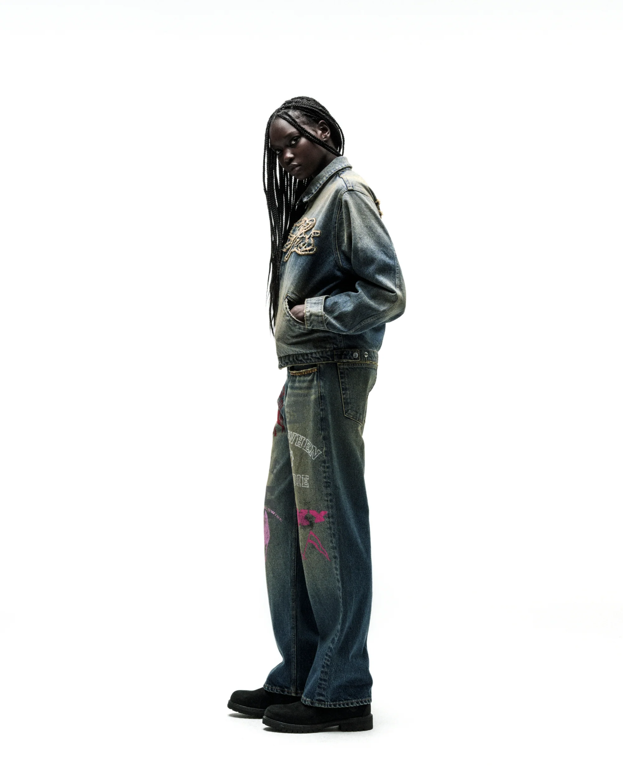 SCRIPT DENIM WORK JACKET - Image 9