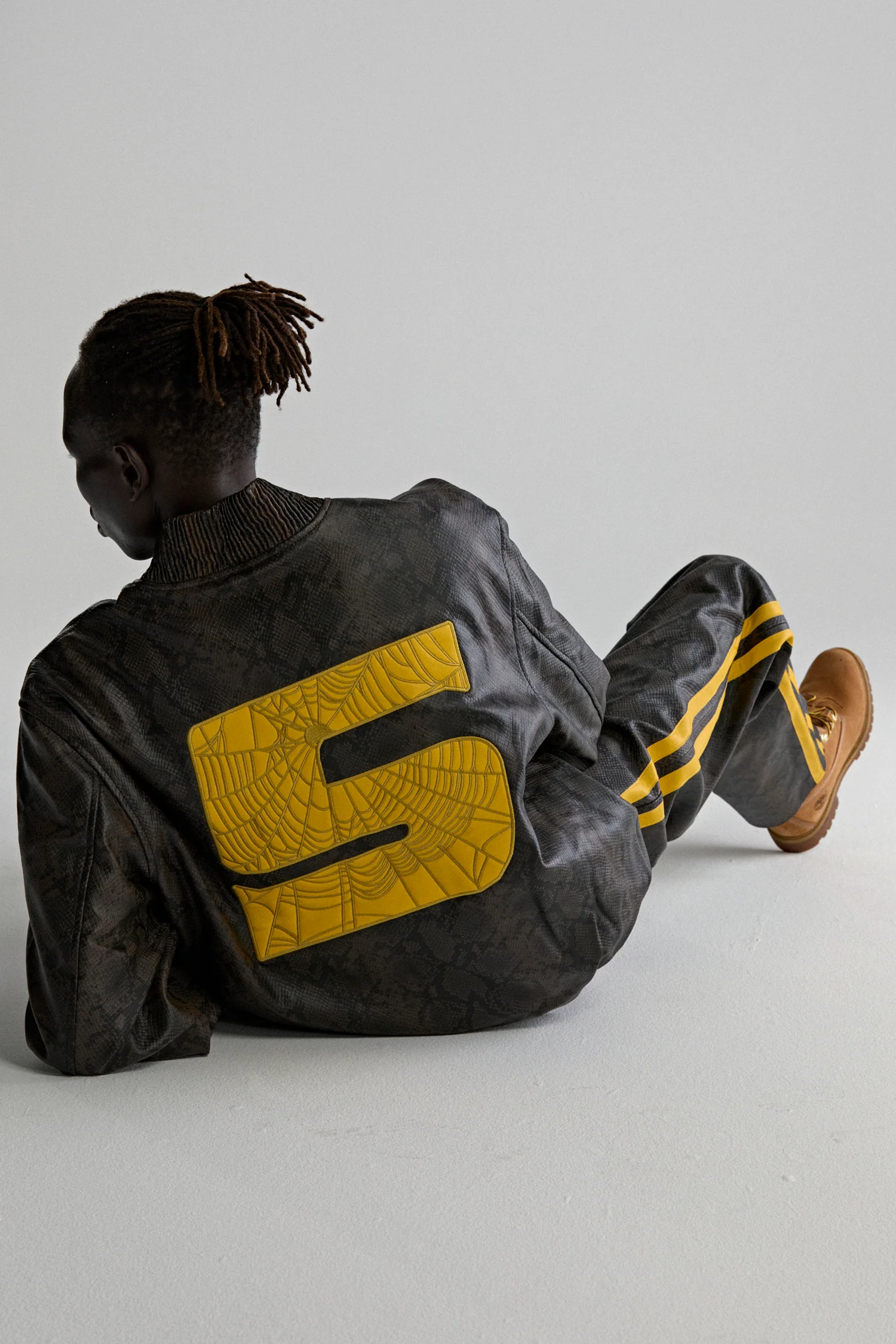 SNAKE LEATHER VARSITY BOMBER JACKET - Image 17