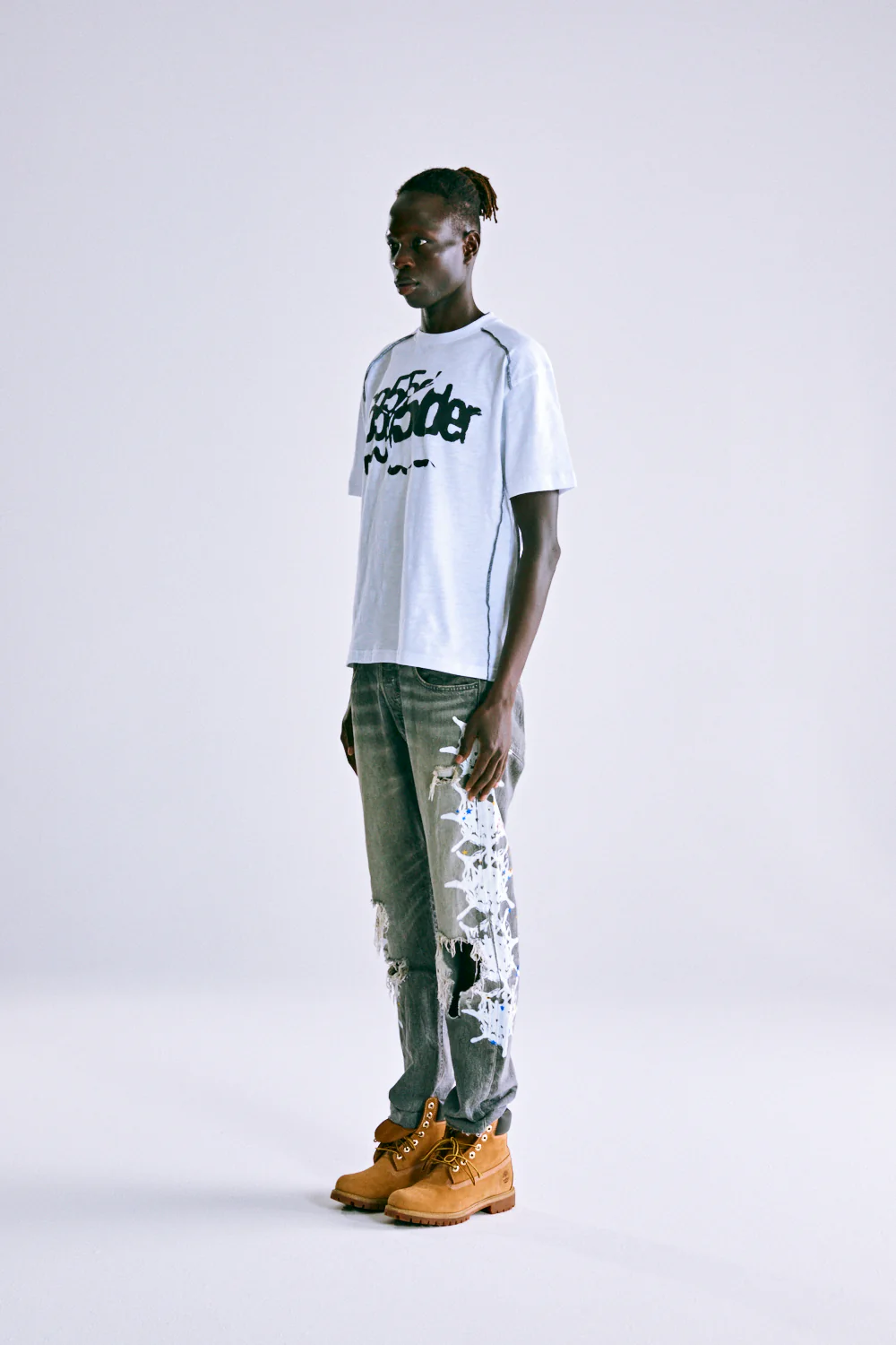CONTRAST STITCH SLUB TEE - Image 8