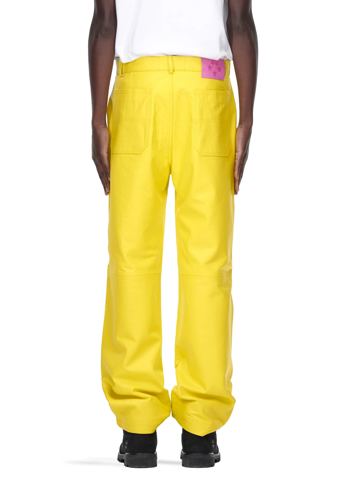 DEBOSSED WEB LEATHER PANT - Image 8