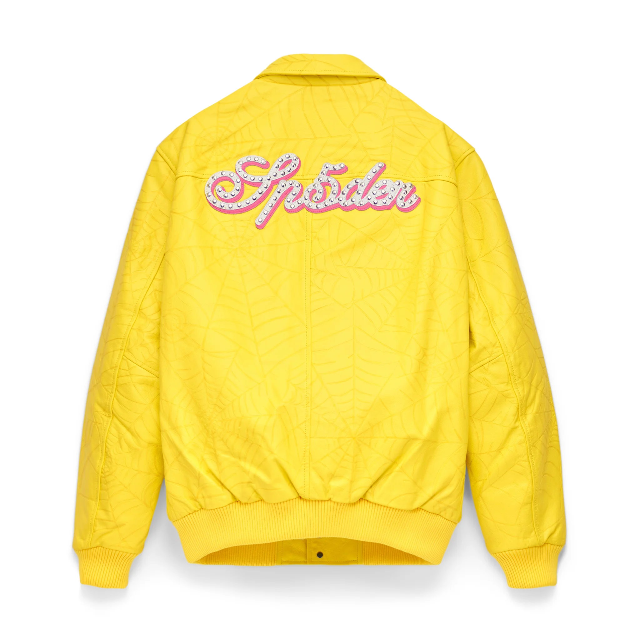DEBOSSED WEB LEATHER JACKET - Image 2