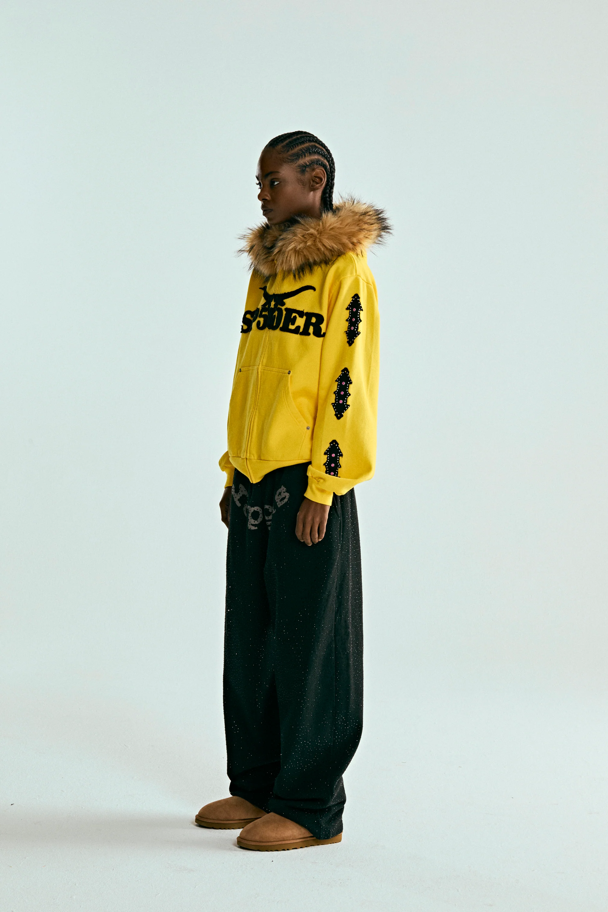 FUR HOODED ZIP UP SWEATSHIRT - Image 10