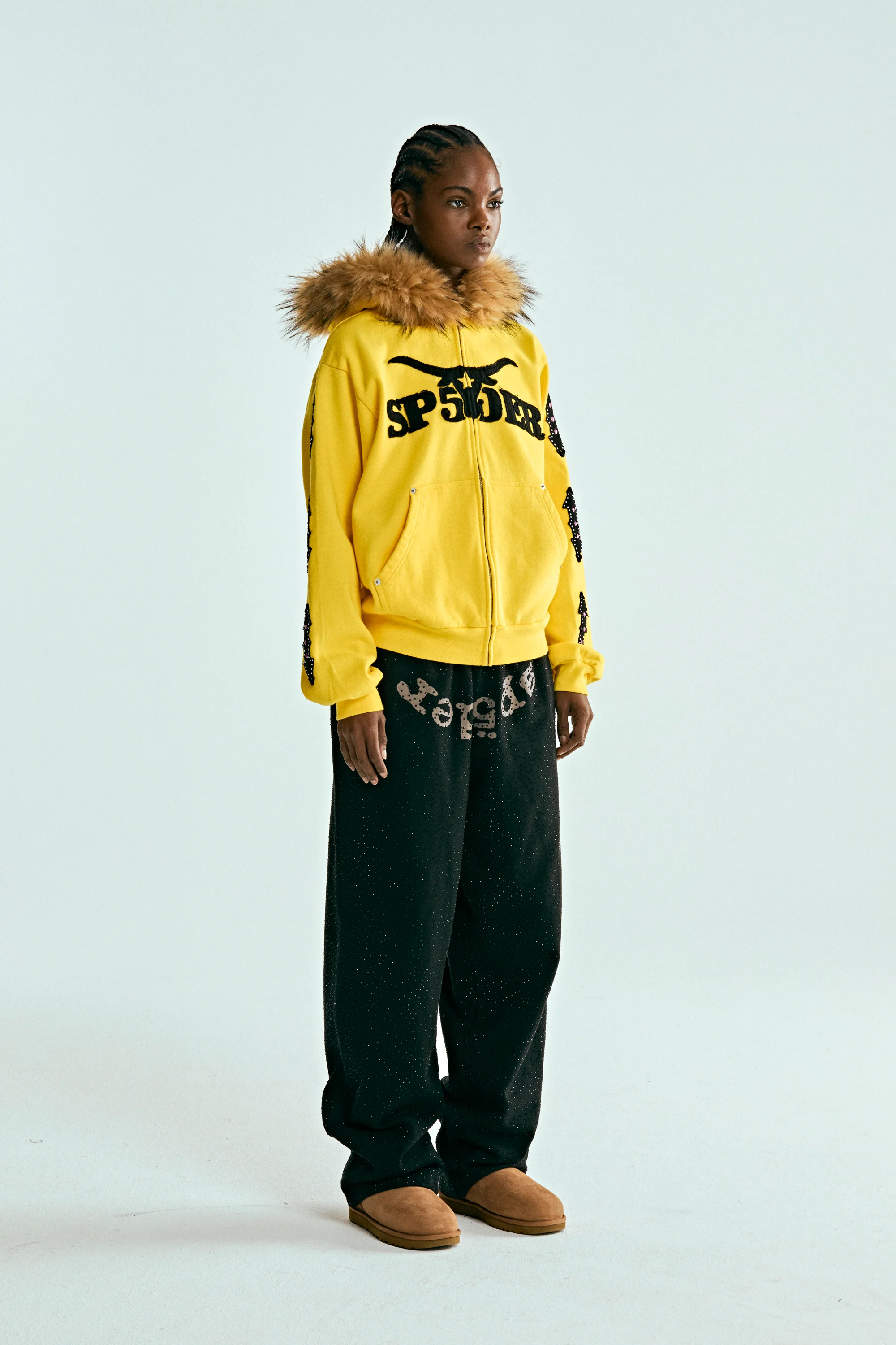 FUR HOODED ZIP UP SWEATSHIRT - Image 12
