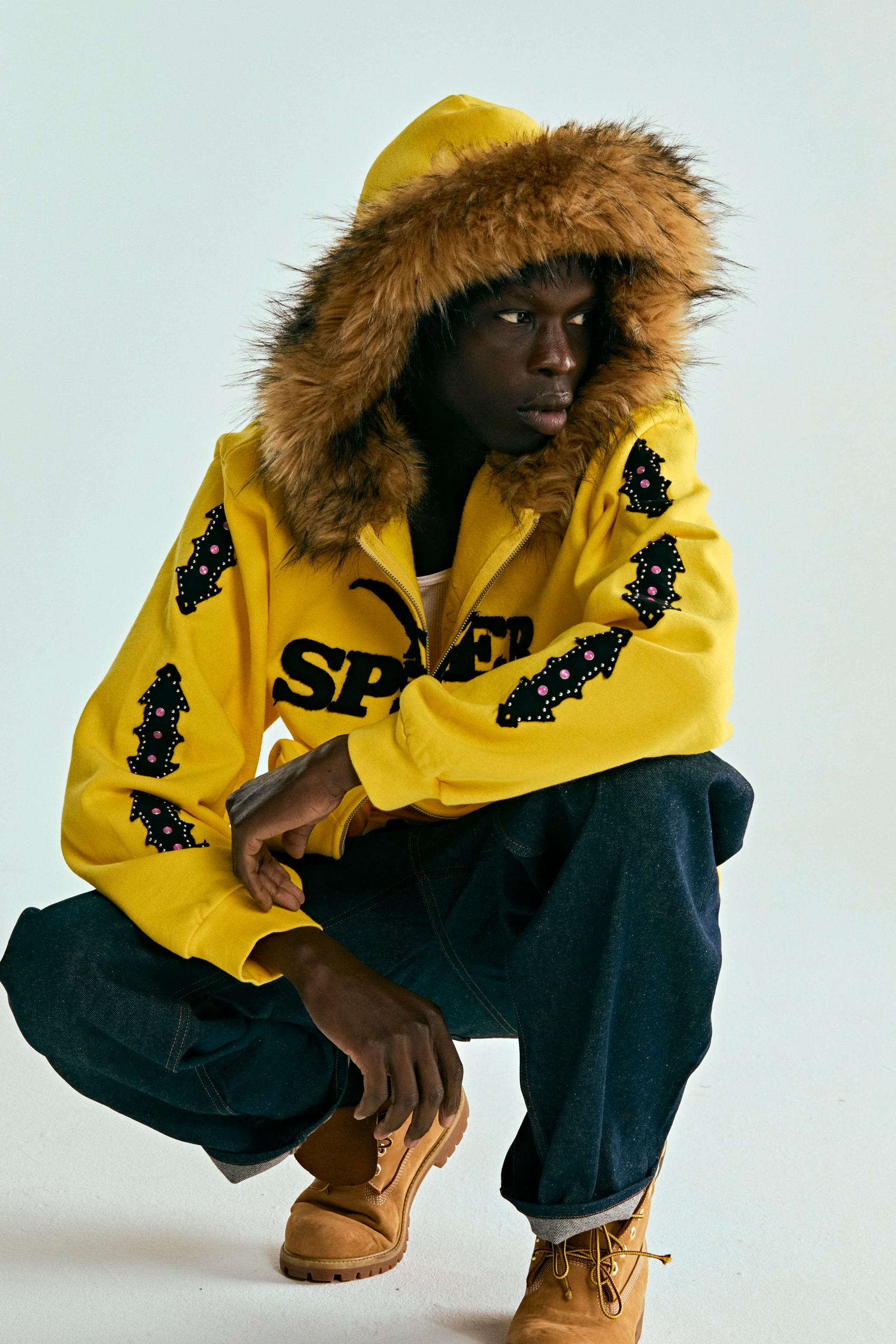 FUR HOODED ZIP UP SWEATSHIRT - Image 19