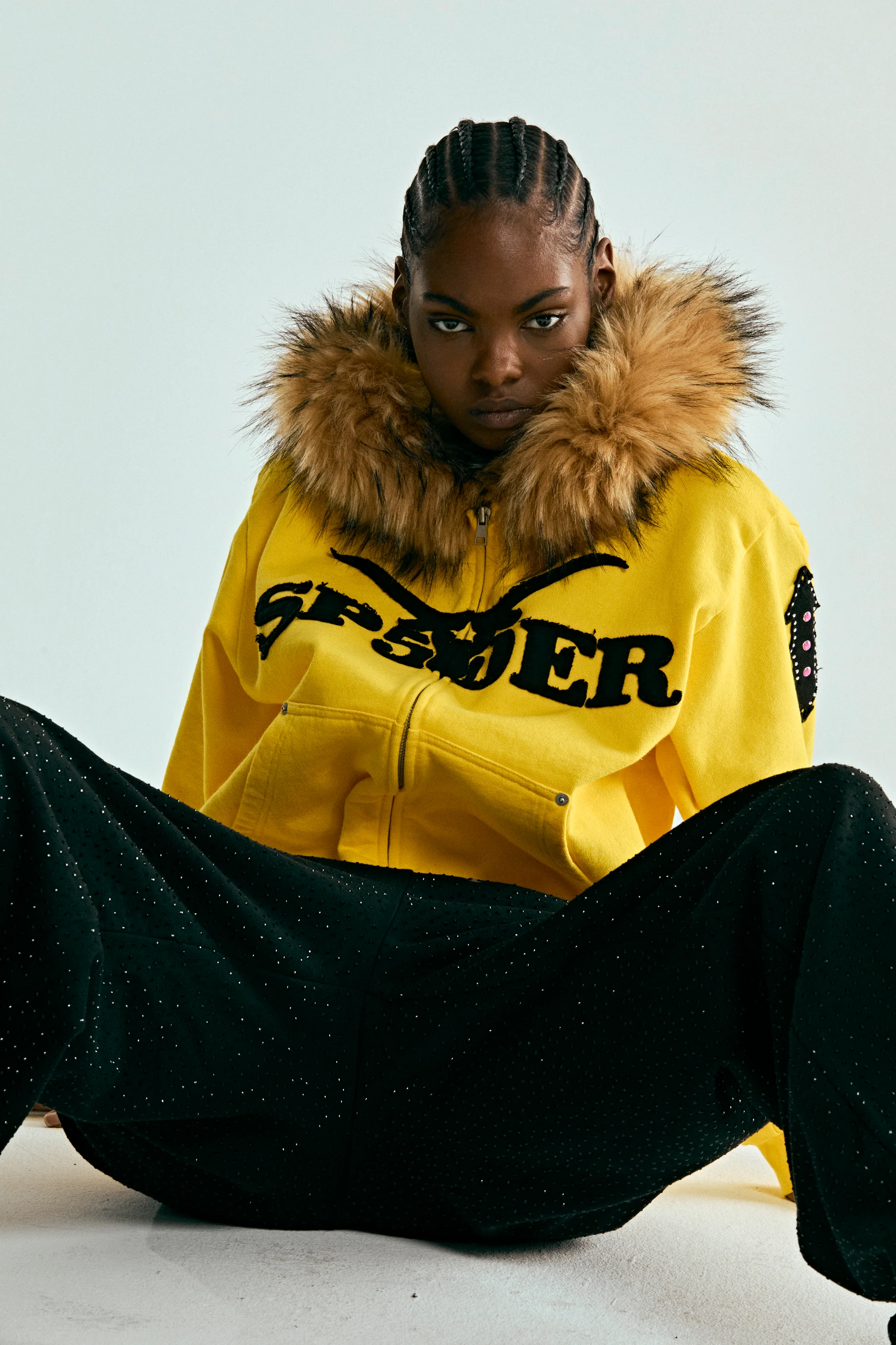 FUR HOODED ZIP UP SWEATSHIRT - Image 20