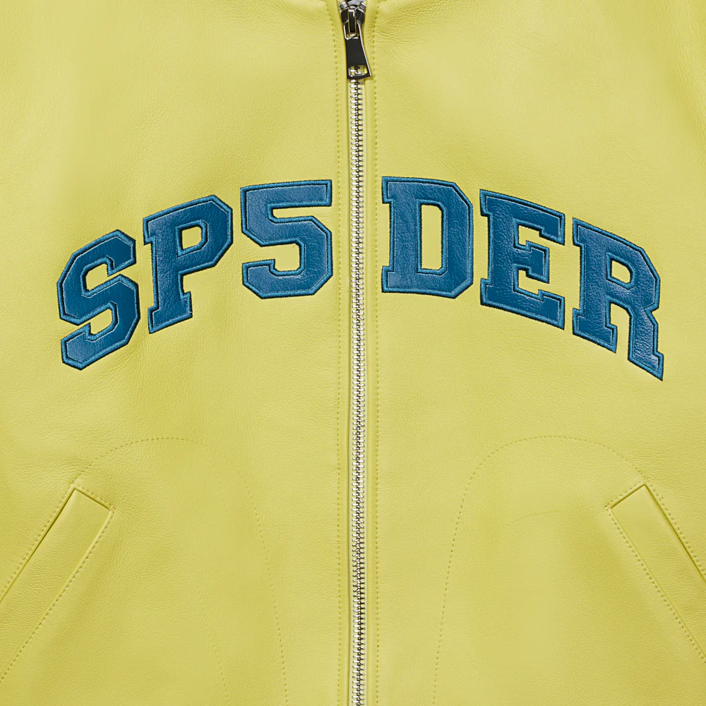 LEATHER LOGO BOMBER JACKET - Image 3